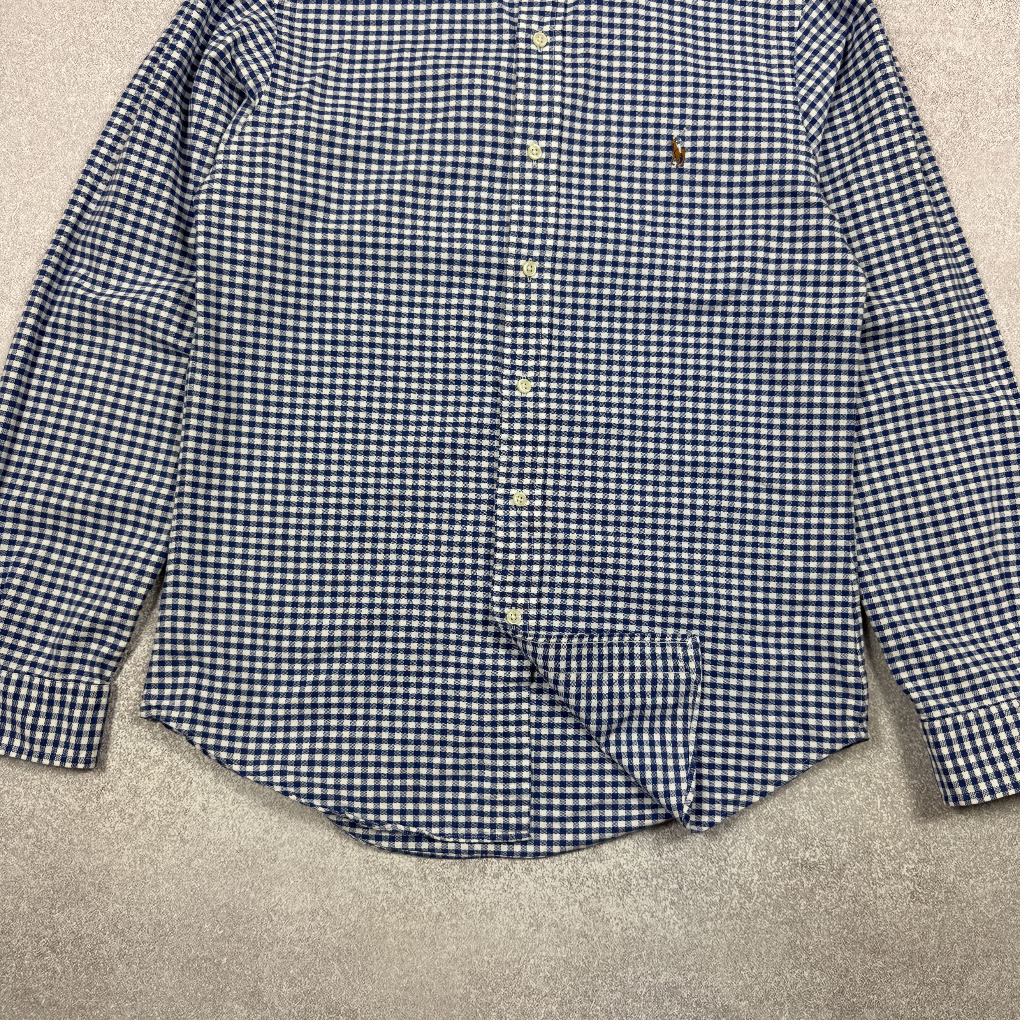 Polo Ralph Lauren Polo Ralph Lauren Slim Fit Thick Cotton Blue Shirt Size M Size US M / EU 48-50 / 2 - 3 Thumbnail