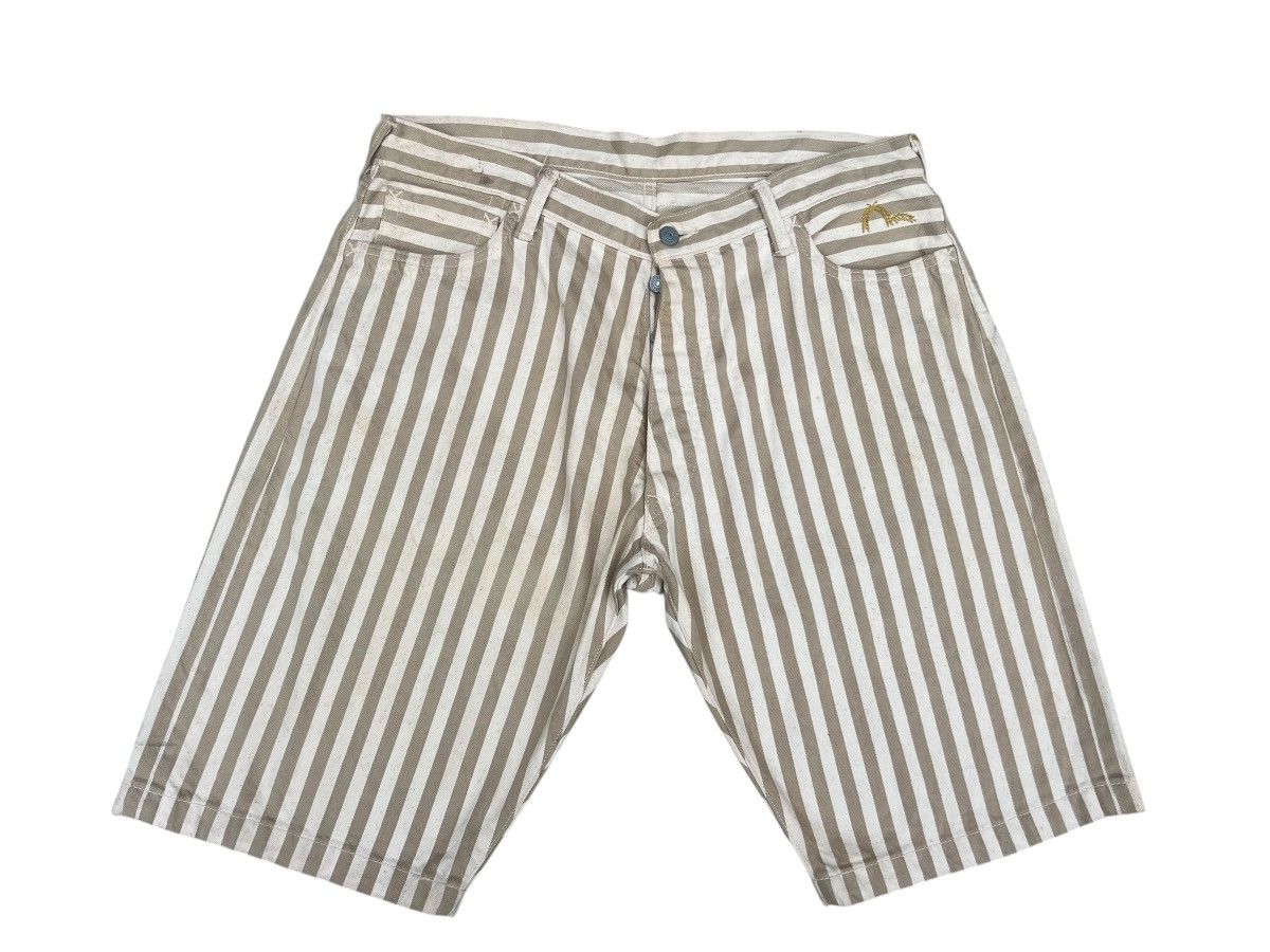 Evisu Dirty Stains Denim Vintage Evisu Stripes Selvedge Short Pant Size US 36 / EU 52 - 1 Thumbnail