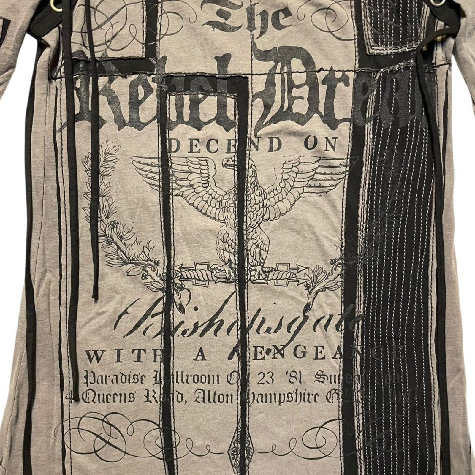 Salvage NWOT VTG Salvage x The Devil's Dress black & grey dress Size M / US 6-8 / IT 42-44 - 5 Thumbnail