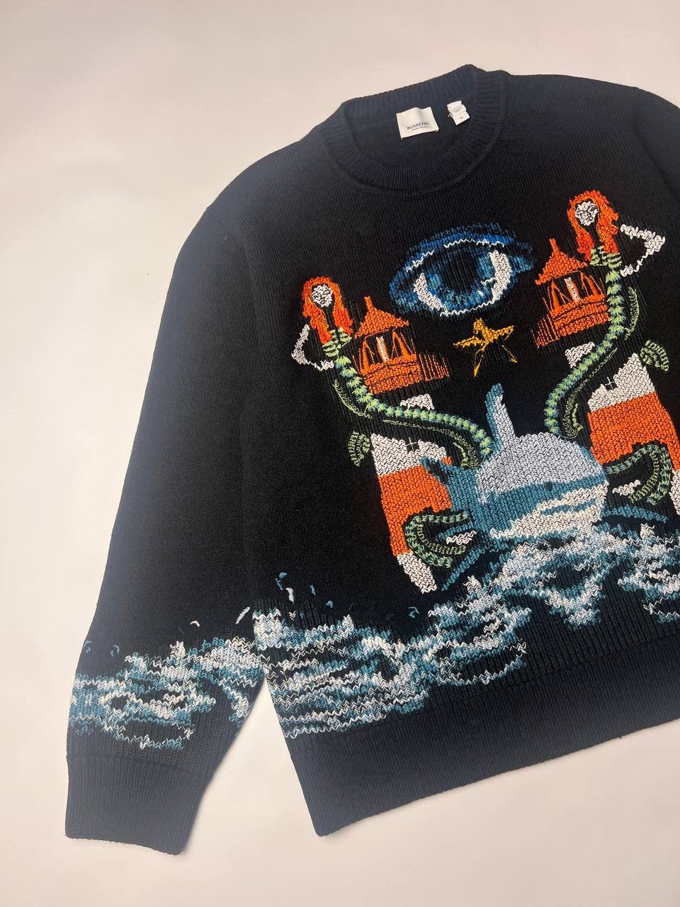 Burberry BURBERRY Wool Mermaid-Intarsia Sweater Size US M / EU 48-50 / 2 - 4 Thumbnail
