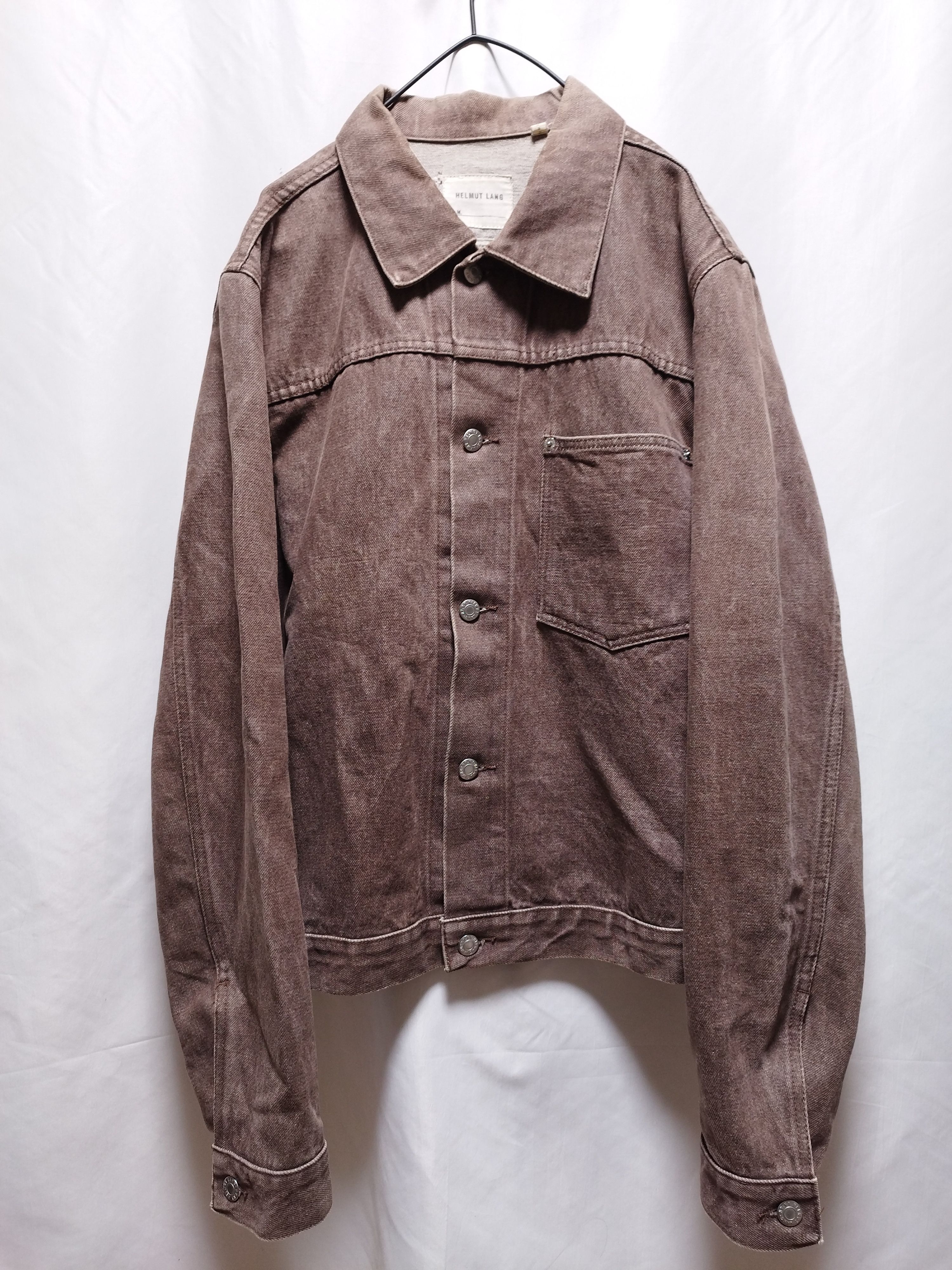 Helmut Lang Archive 2004 Brown Vintage Sanded Denim Jacket
