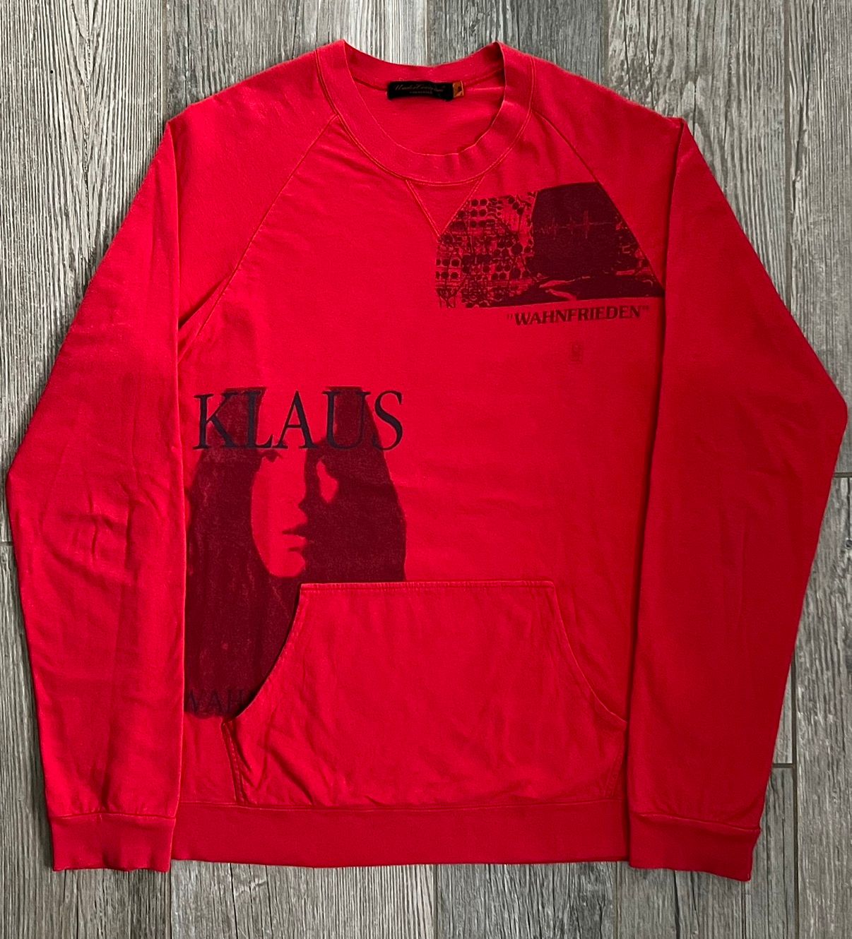 Pre-owned Undercover Ss2006  Klaus Red Runway Graphic Pocket Crewneck