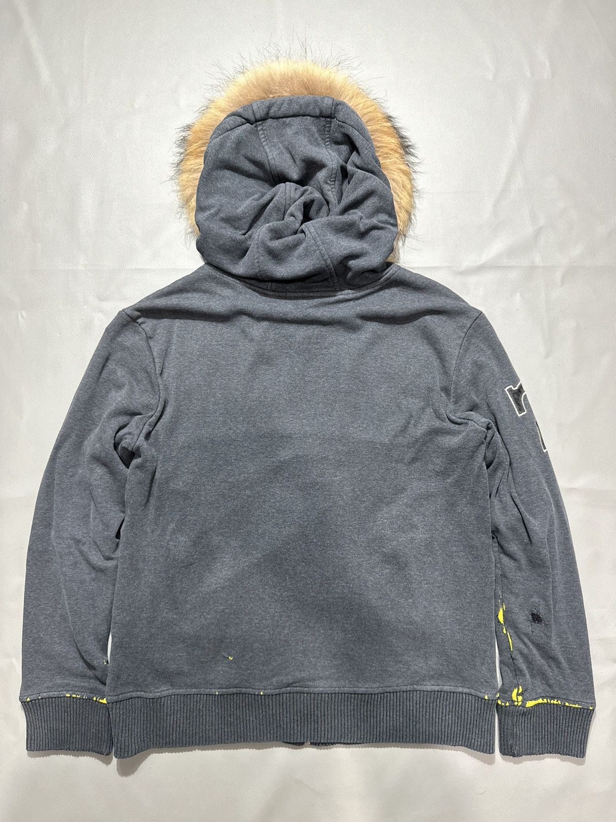 Hysteric Glamour DISTRESSED CRUX NUMBER 7 Zip Fur Hoodie PUNK LGB style Size US L / EU 52-54 / 3 - 8 Thumbnail