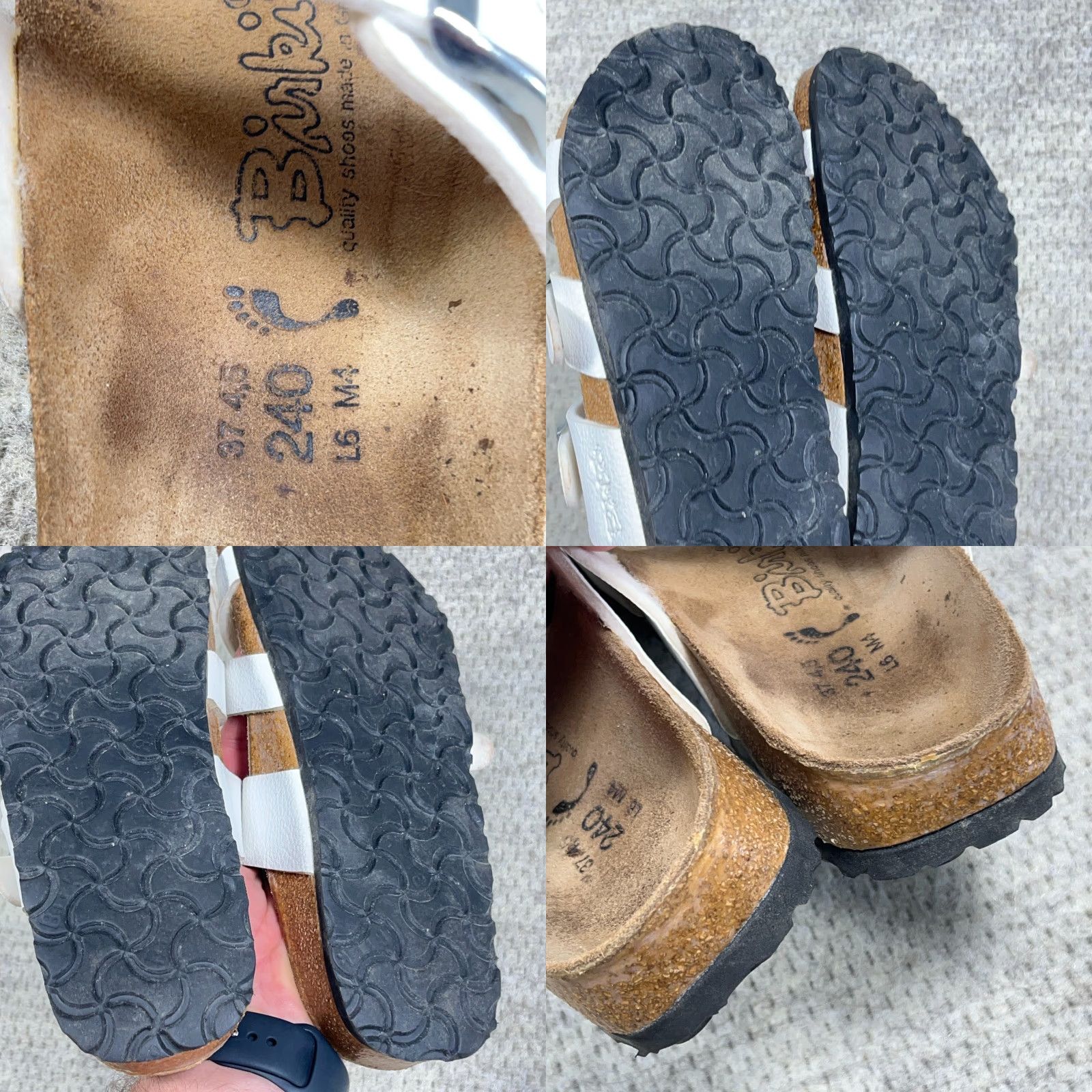Birkenstock Birkenstock Birkis Nepal Criss Cross Sandals White 6 Womens Leather Insole Adjustable Strap Slip-On N/A Size US 6 / IT 36 - 8 Thumbnail