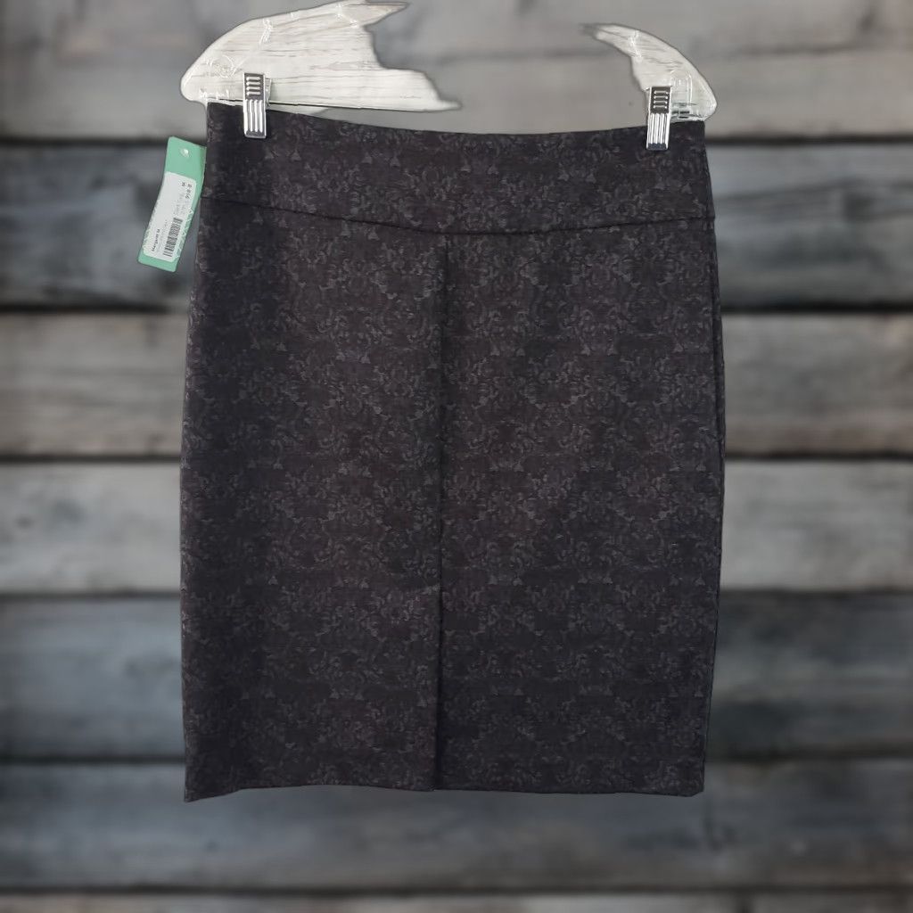 Vintage Margaret M Womens Pencil Skirt Sz M Gray Burgundy Pull On Rayon Blend Knee Length Mens? Size 32" / US 10 / IT 46 - 1 Thumbnail