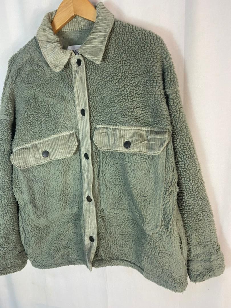 Zara Best price 🔥Fleece button up jacket by Zara Size L / US 10 / IT 46 - 1 Thumbnail