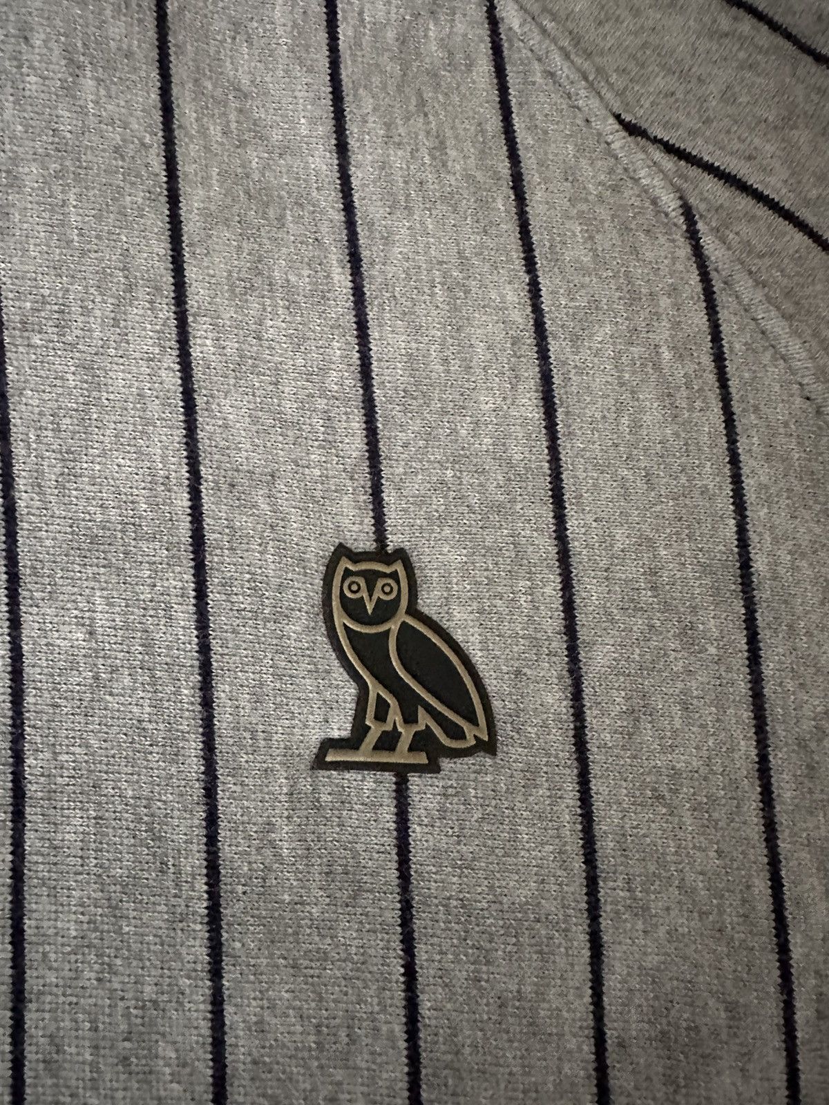 Drake × October's Very Own OVO Pinstripe Hoodie Grey Size US M / EU 48-50 / 2 - 2 Thumbnail