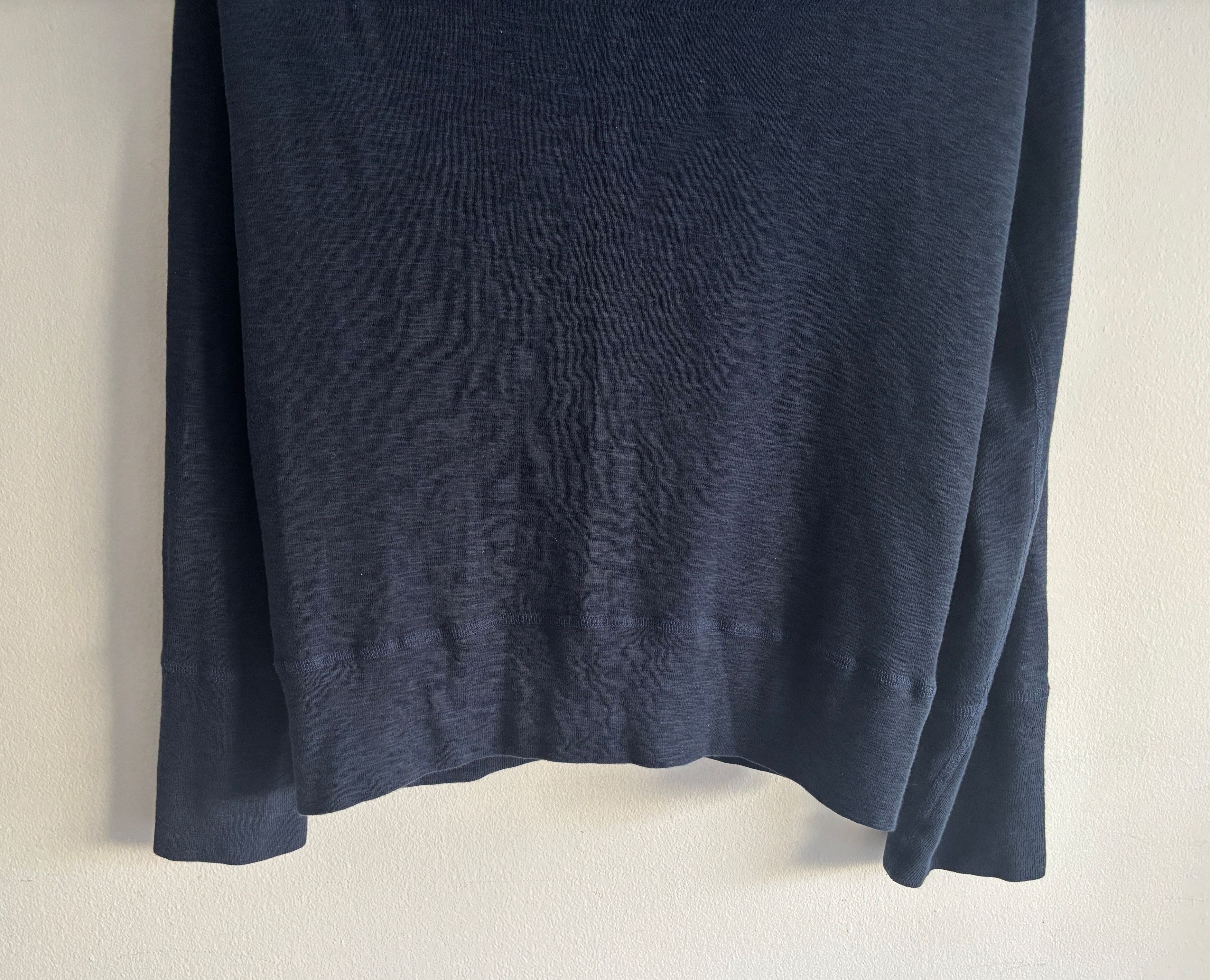Japanese Brand Wings + Horns Navy Slub Cotton Hoodie - Medium Size US M / EU 48-50 / 2 - 9 Thumbnail