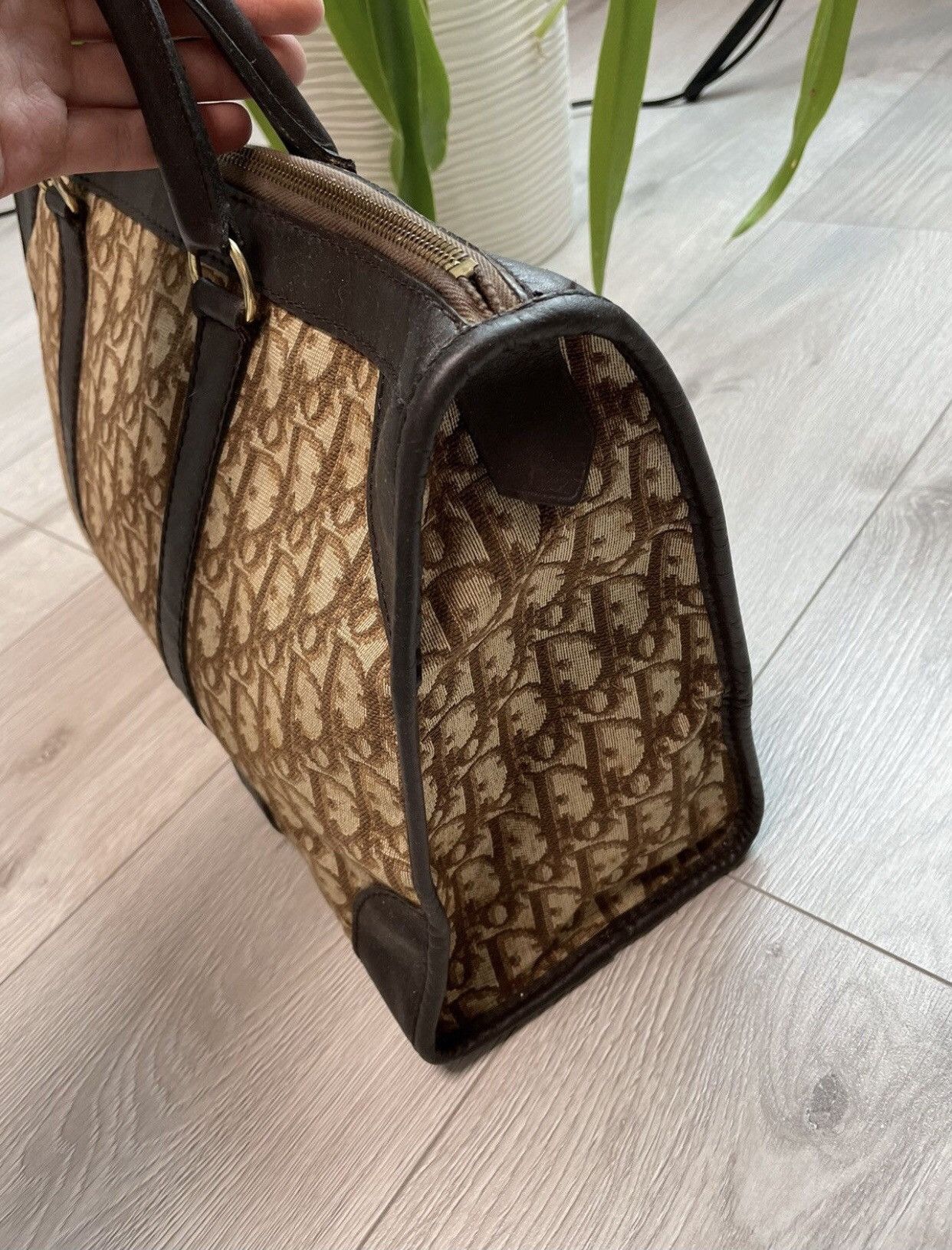 Dior × Vintage Christian Dior 90s vintage travel hand bag Oblique Monogram Size ONE SIZE - 9 Thumbnail