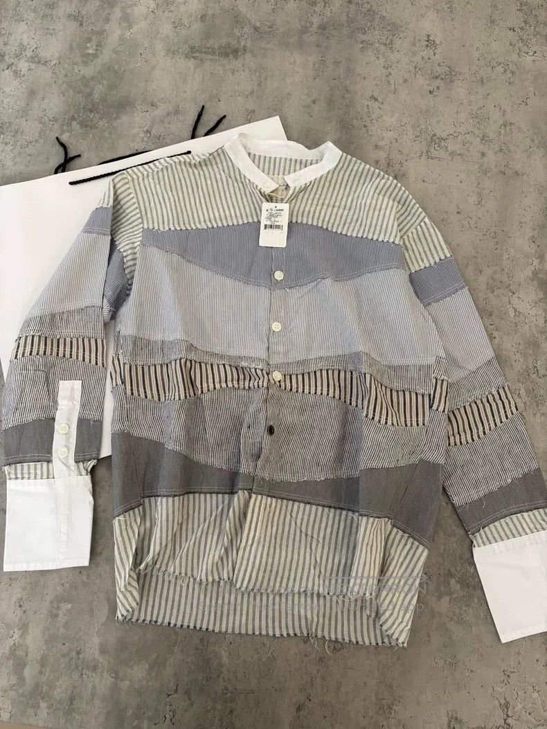 Greg Lauren Greg Lauren Cotton and Linen Patchwork Shirt Size US M / EU 48-50 / 2 - 1 Thumbnail
