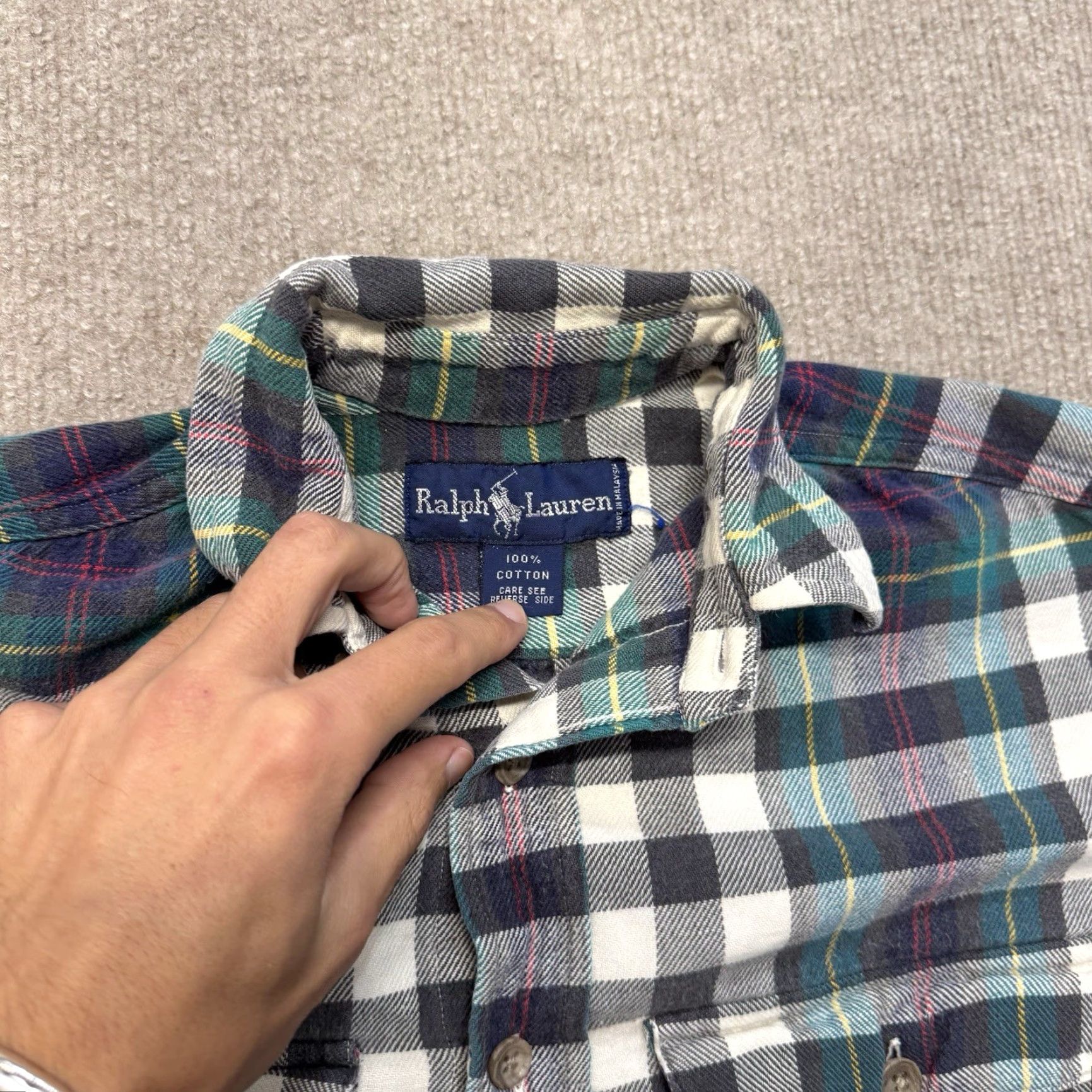 Polo Ralph Lauren VINTAGE Polo Ralph Lauren Flannel Shirt Men’s M 90s Plaid Cotton Button-Up Size US M / EU 48-50 / 2 - 4 Thumbnail