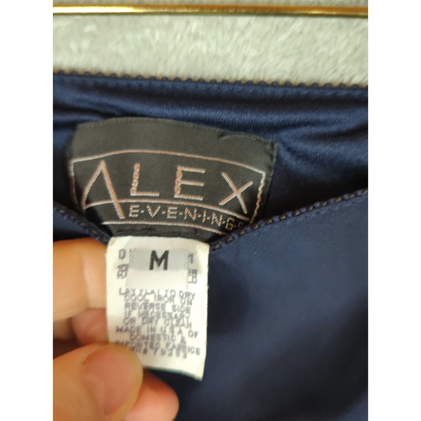 Alex Evenings VINTAGE Alex Evenings Skirt Maxi Midi Chiffon Blue 90s Gothic Grunge Fairy Witchy Hanky Hem Elastic Waist Hand Wash Only Womens M Size 32" / US 10 / IT 46 - 4 Thumbnail