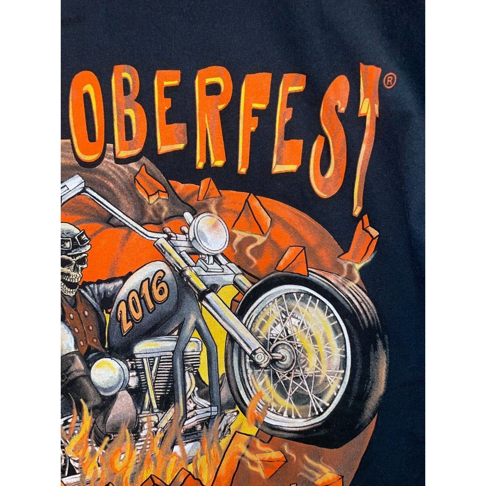Gildan Daytona Biker Shirt Biketoberfest Graphic L Black Tee Size US L / EU 52-54 / 3 - 9 Thumbnail