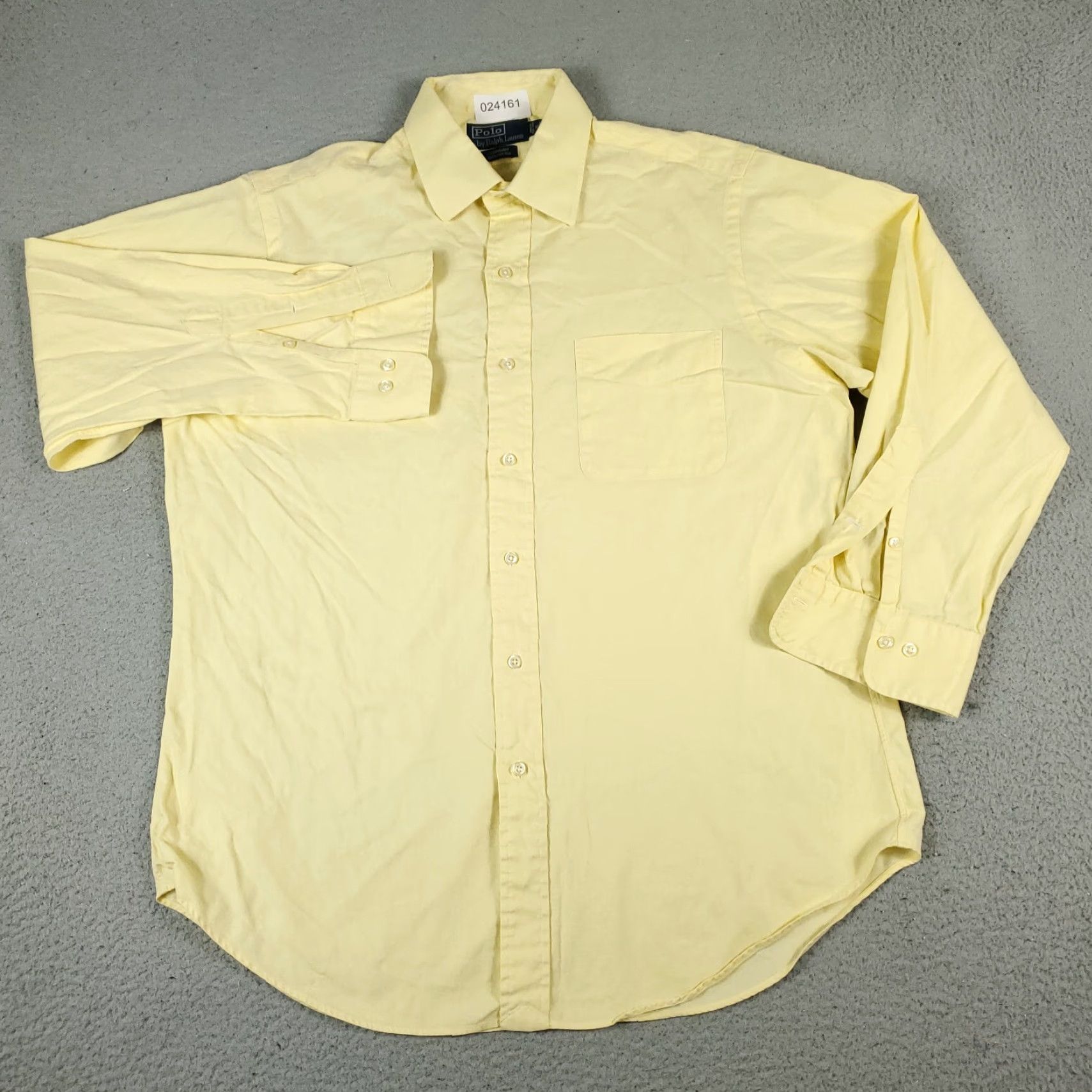 Ralph Lauren Ralph Lauren Dress Shirt Mens 16 Regular Fit Yellow Button Down Long Sleeve Size 42R - 2 Thumbnail