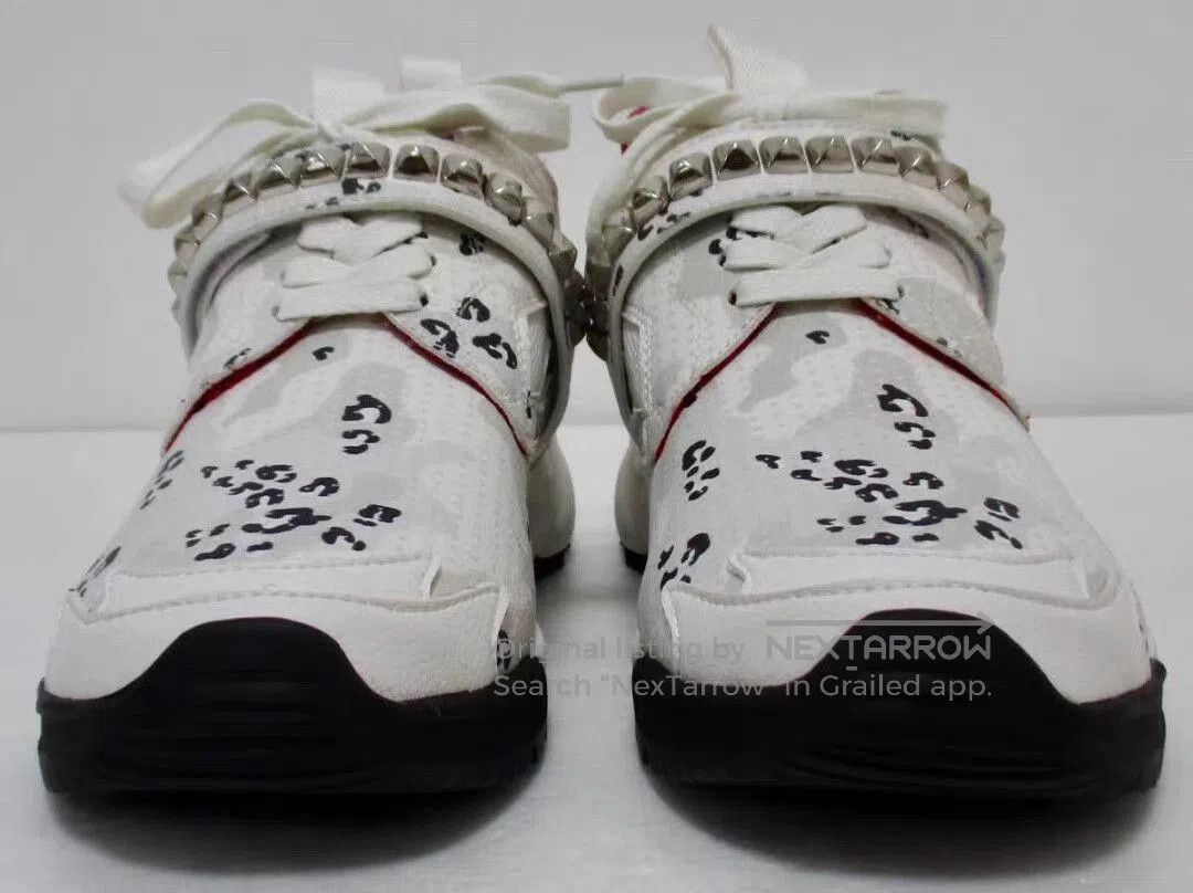 Roen White Leopard Print Studded High-Top Sneakers Size 8. Size US 8 / EU 41 - 2 Thumbnail