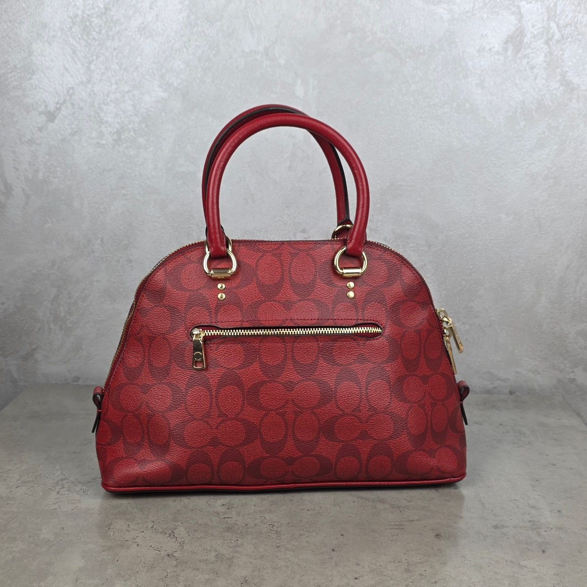 Coach Coach 2558 Katy Satchel In Signature Canvas Red Hand Bag Size ONE SIZE - 8 Thumbnail