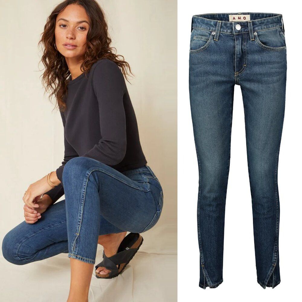 AMO AMO Twist Dark Vintage Jeans Size 26 Size 26" / US 2 / IT 38 - 1 Thumbnail