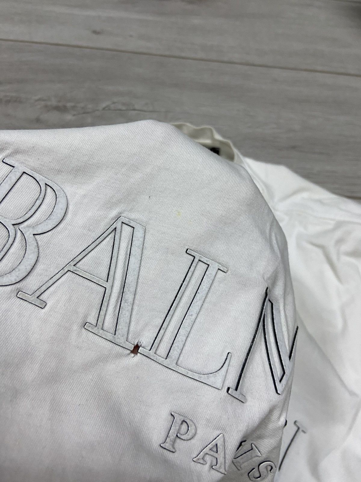 Balmain Balmain big logo spell out distressed tee t-shirt Size US XL / EU 56 / 4 - 14 Thumbnail