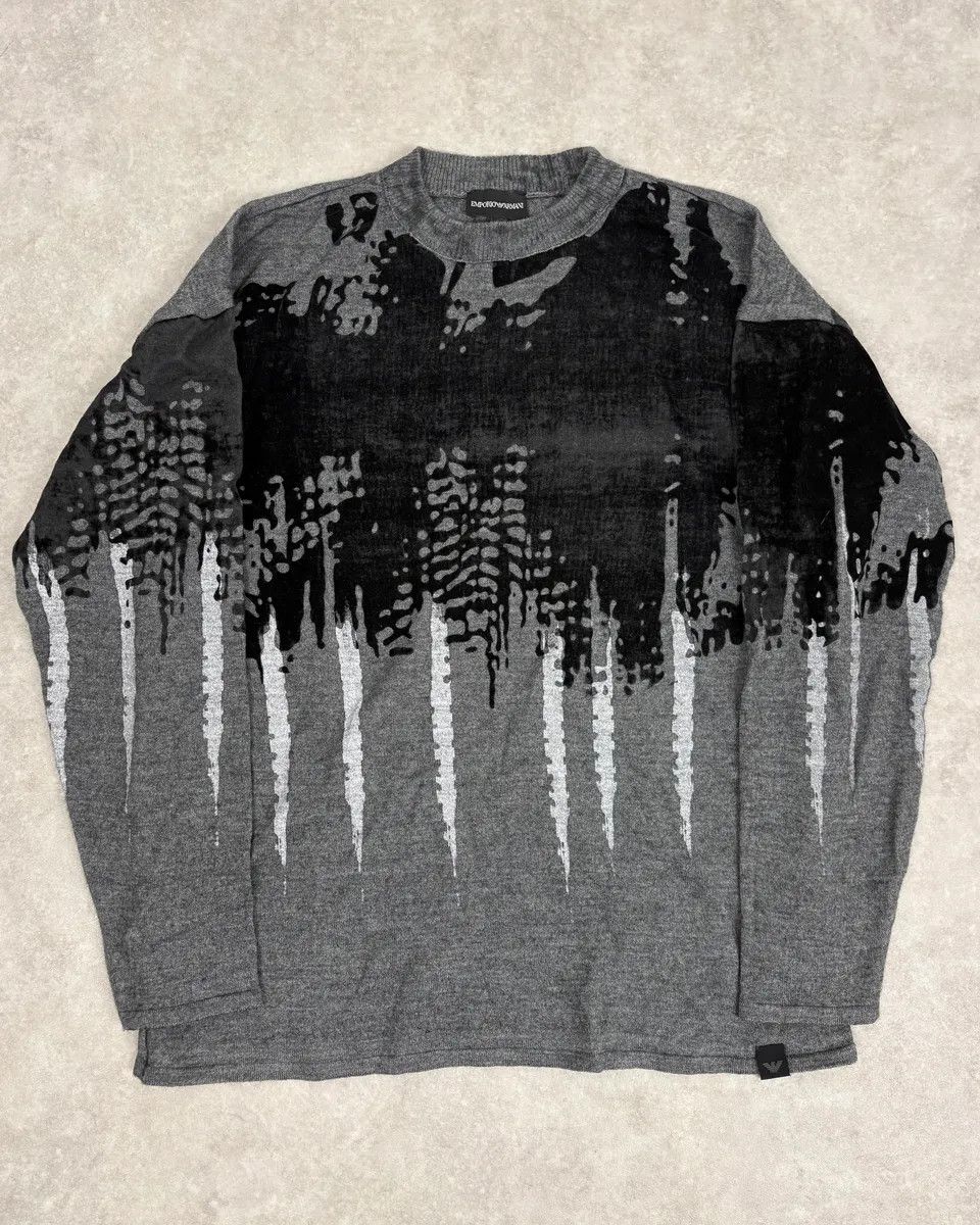 Emporio Armani FW2014 Emporio Armani Abstract Skyscrapers Grey Sweater Size US S / EU 44-46 / 1 - 1 Thumbnail