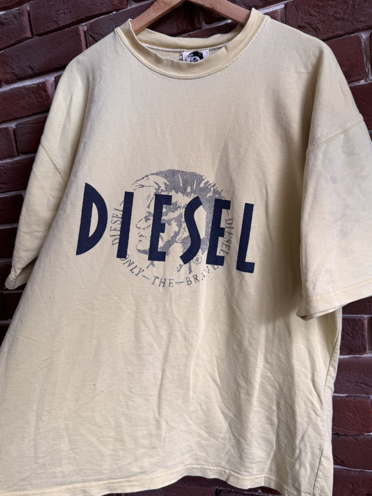 Diesel 90s Vintage Diesel T-Shirt Big Logo Yellow Y2k Hype Designer Size US XL / EU 56 / 4 - 5 Thumbnail