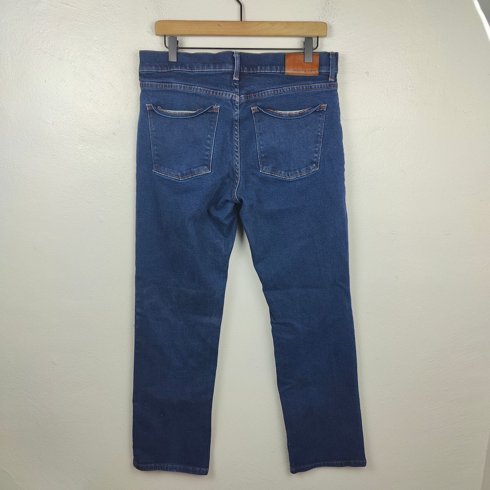 Mott & Bow Mott & Bow Straight Jeans Mens 34x32 Dark Wash Stretch Size US 34 / EU 50 - 6 Thumbnail