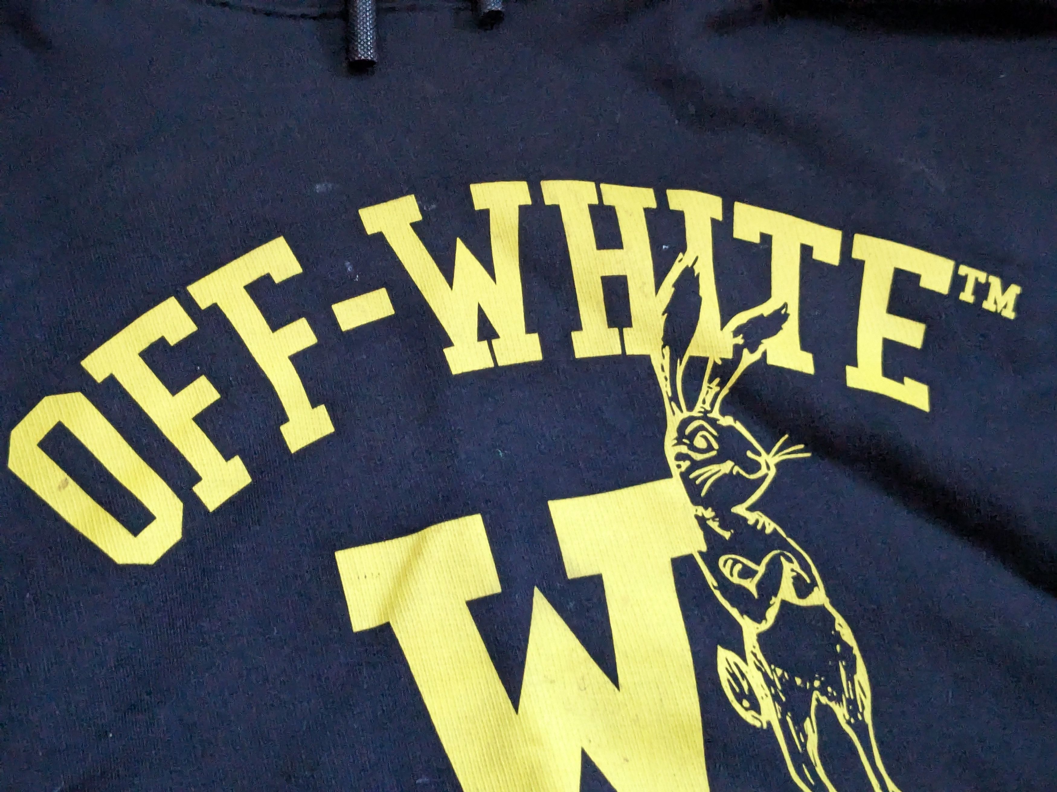 Off-White Off-White Athletics Hoodie Sweatshirt Black Yellow Medium Size US M / EU 48-50 / 2 - 3 Thumbnail