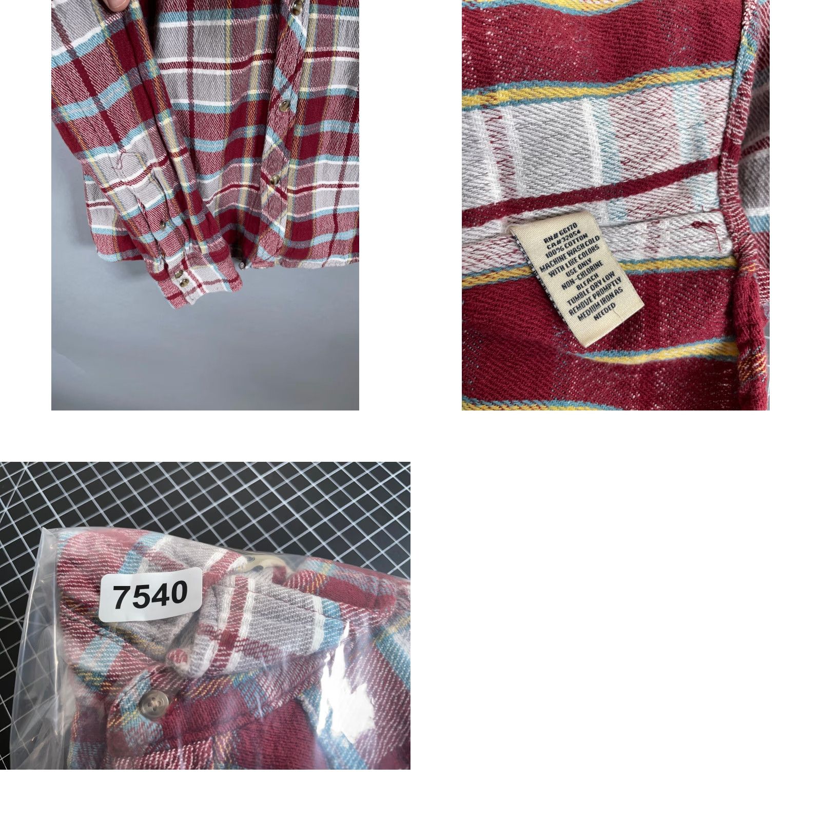 Vintage VINTAGE Salt Valley Western Flannel Shirt Dark Red Plaid Pearl Snap Adult Medium Regular Fit Mens Reduced Snap Wear Casual Workwear 80s 90s Style Size US M / EU 48-50 / 2 - 9 Thumbnail