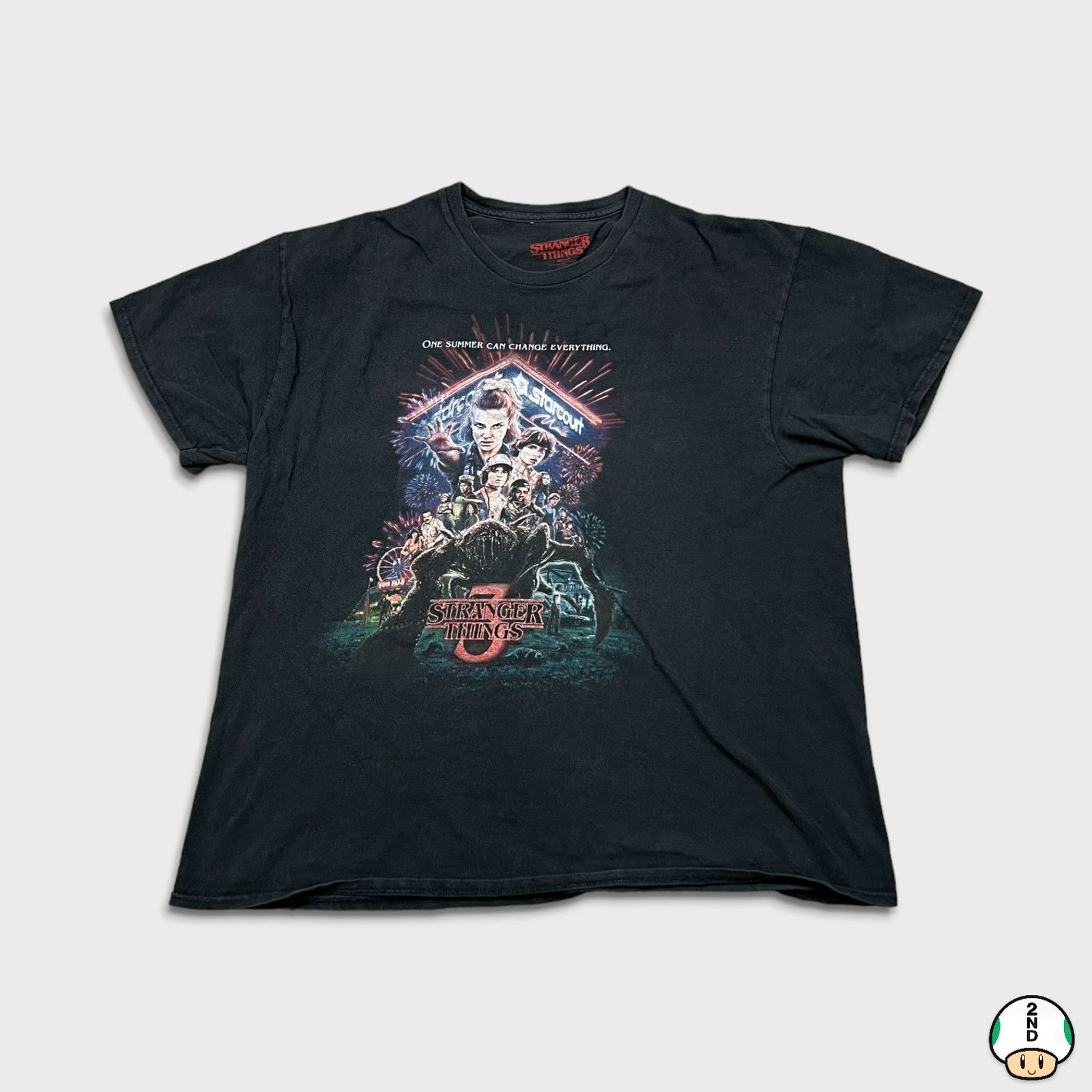 Garbage TV × Vintage Stranger Things T Shirt One Summer Can Change Everything Tee Size US XL / EU 56 / 4 - 1 Thumbnail