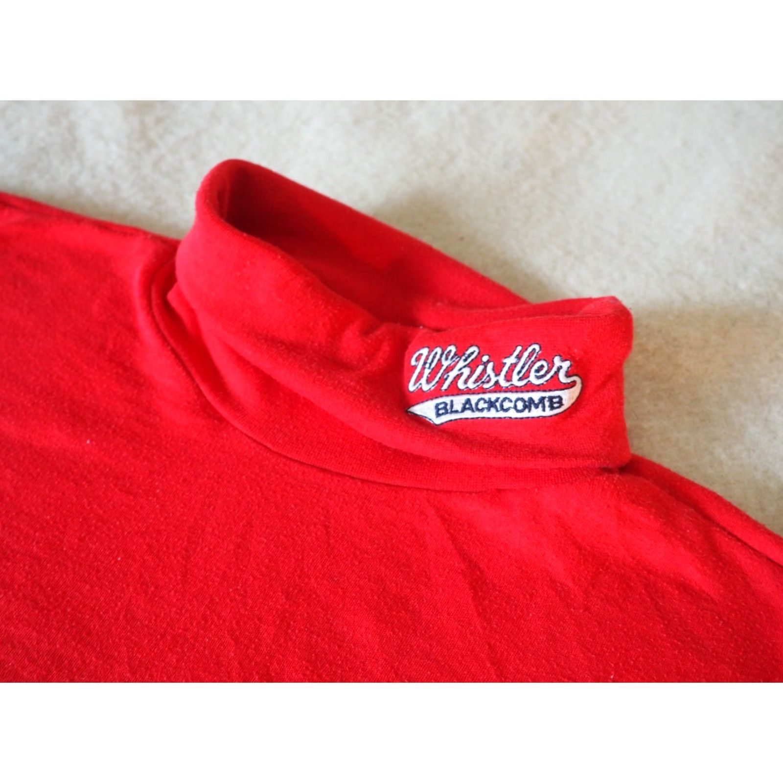 Vintage VINTAGE 80s Skishirt Whistler Blackcomb Long Sleeve Turtleneck Red Mens L EUC Shirt Size US L / EU 52-54 / 3 - 2 Thumbnail