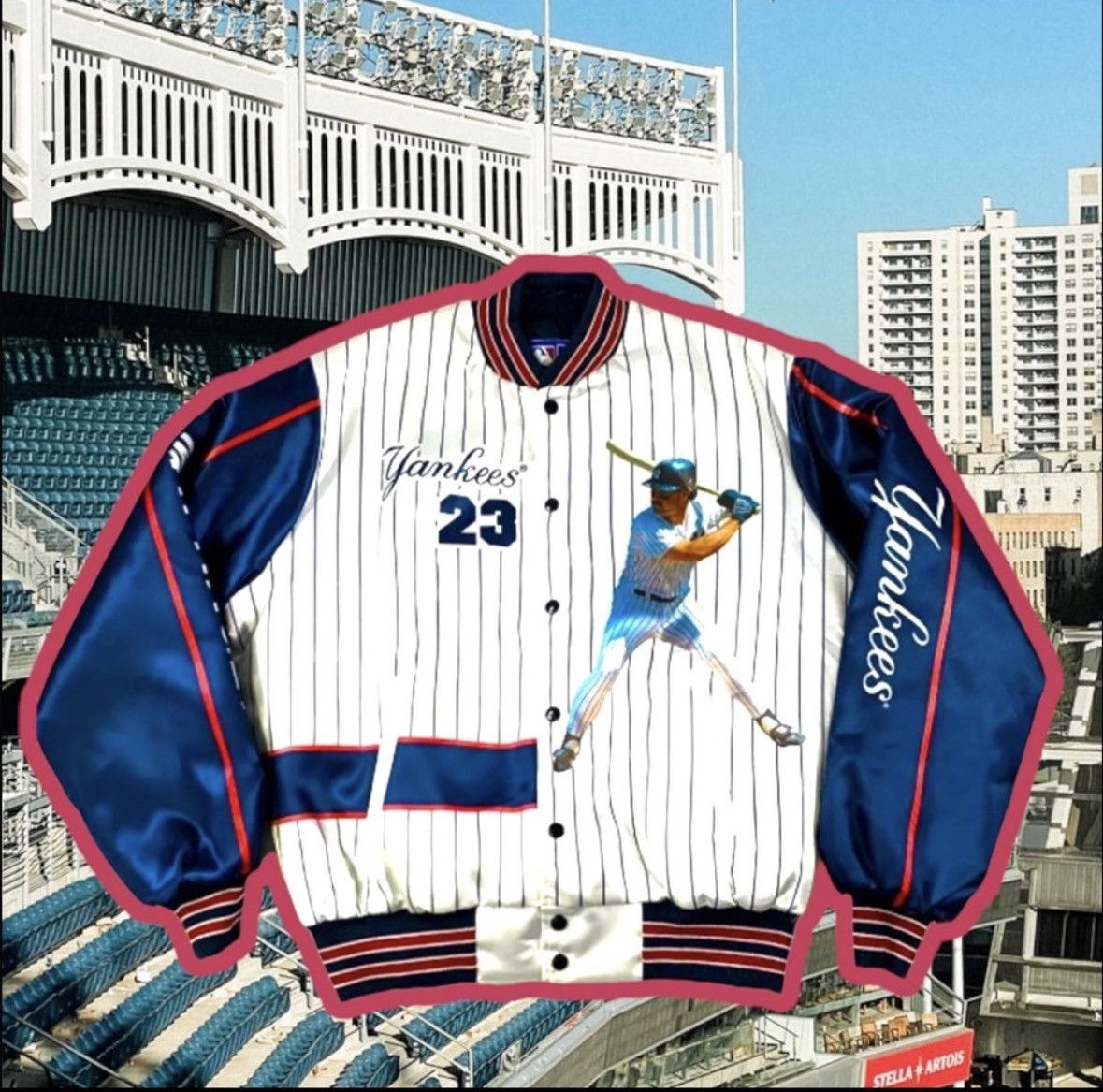 MLB 💎ViNTaGe 💎 1990's DaM MaTTiNGLy N.Y🗽 YaNKeeS ⚾️ 🧥 Size US M / EU 48-50 / 2 - 2 Thumbnail
