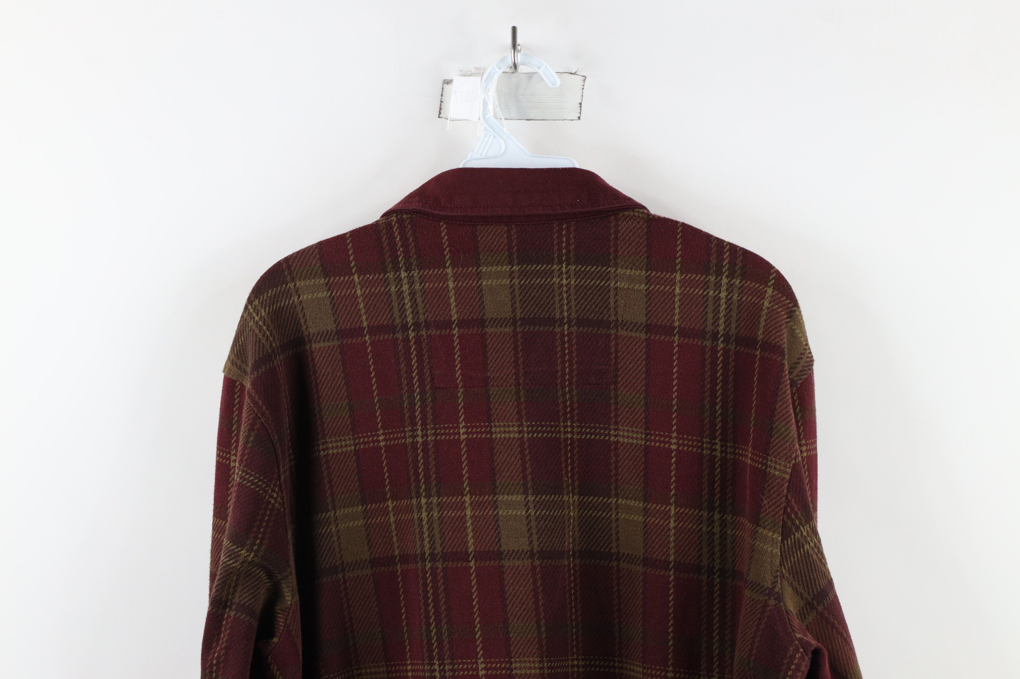 Vintage Vintage 90s Streetwear Heavyweight Long Sleeve Polo Plaid Size US L / EU 52-54 / 3 - 9 Thumbnail