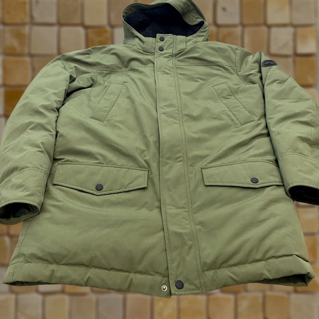 Orvis Orvis Coat Mens Medium Green Down Parka Hooded Snap Front Insulated Winter Warm Size US M / EU 48-50 / 2 - 1 Thumbnail