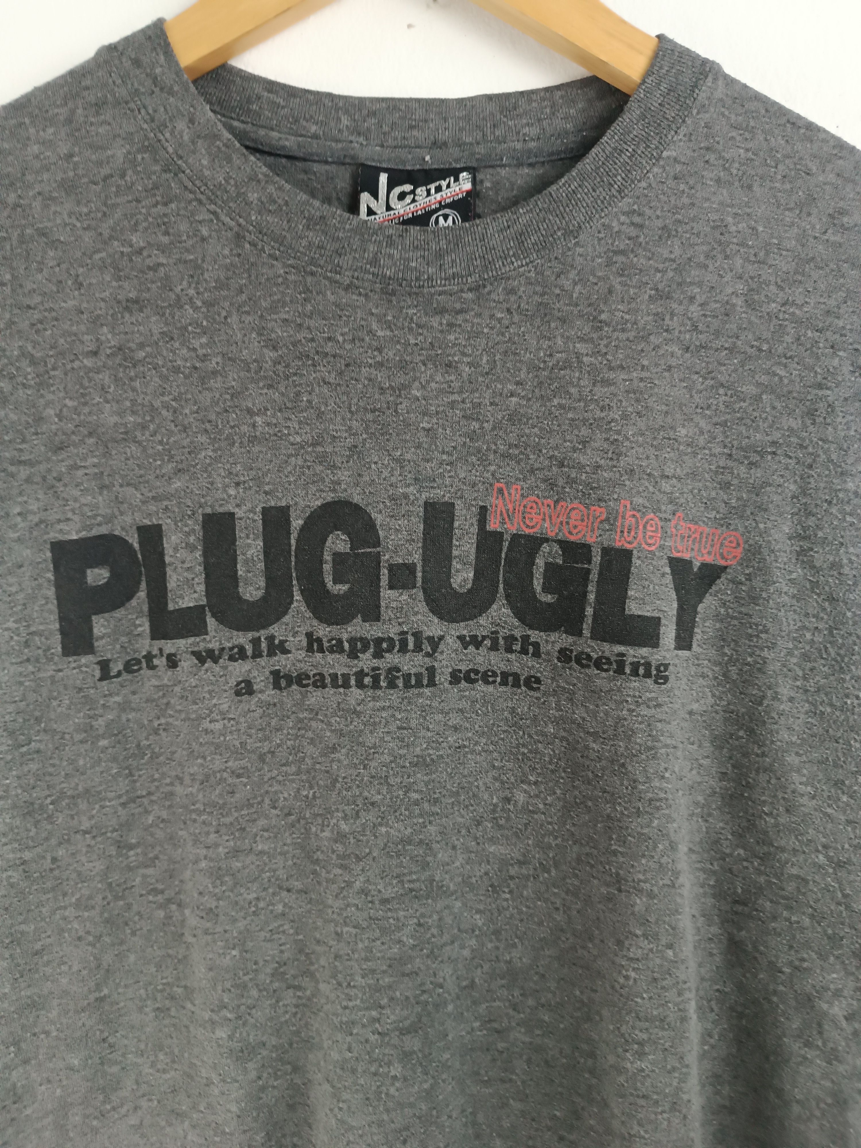 Japanese Brand VINTAGE Y2K PLUG-UGLY HUMOR ADULT FUNNY TEES Size US M / EU 48-50 / 2 - 9 Thumbnail