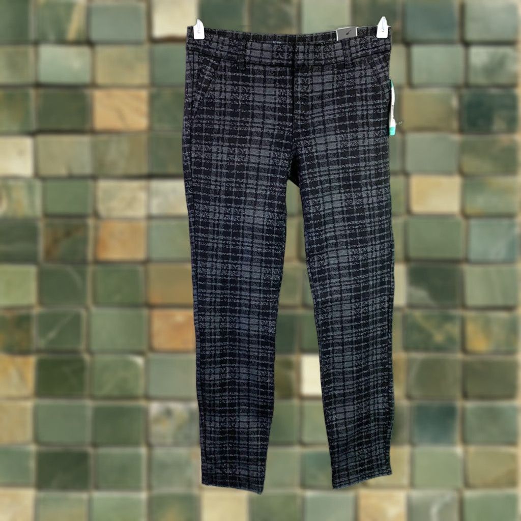 Vintage KUT from the Kloth Elyse Plaid Print Slim Straight Ponte Pants 2 Black Mens? Size 26" / US 2 / IT 38 - 1 Thumbnail