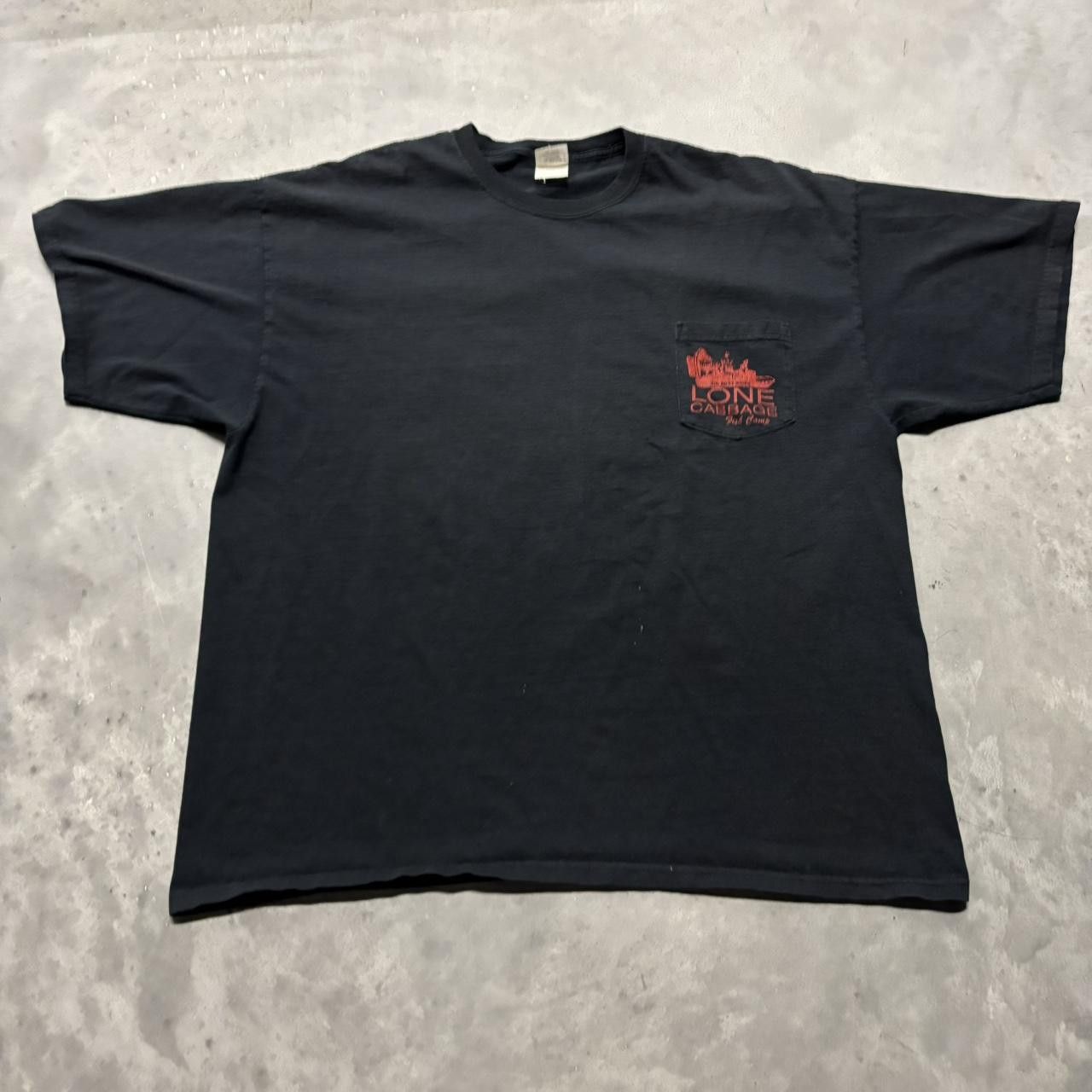 Japanese Brand × Vintage Crazy Vintage Y2K/2000s Faded Black Motorcycle Graphic Tee! Size US XXL / EU 58 / 5 - 2 Thumbnail