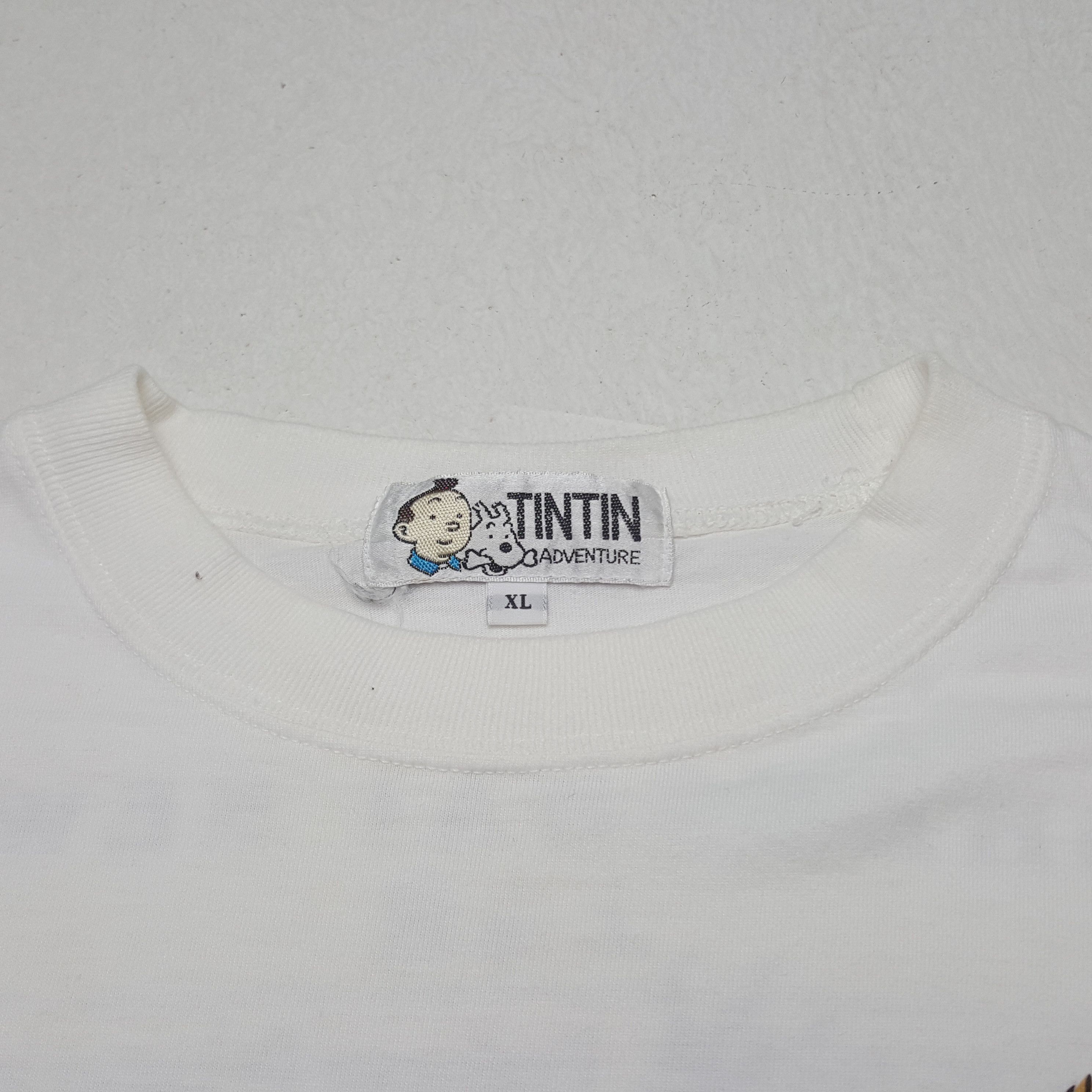 Cartoon Network × Vintage Vintage Tintin The Adventure The Blue Lotus Cartoon Tshirt Size US L / EU 52-54 / 3 - 5 Thumbnail