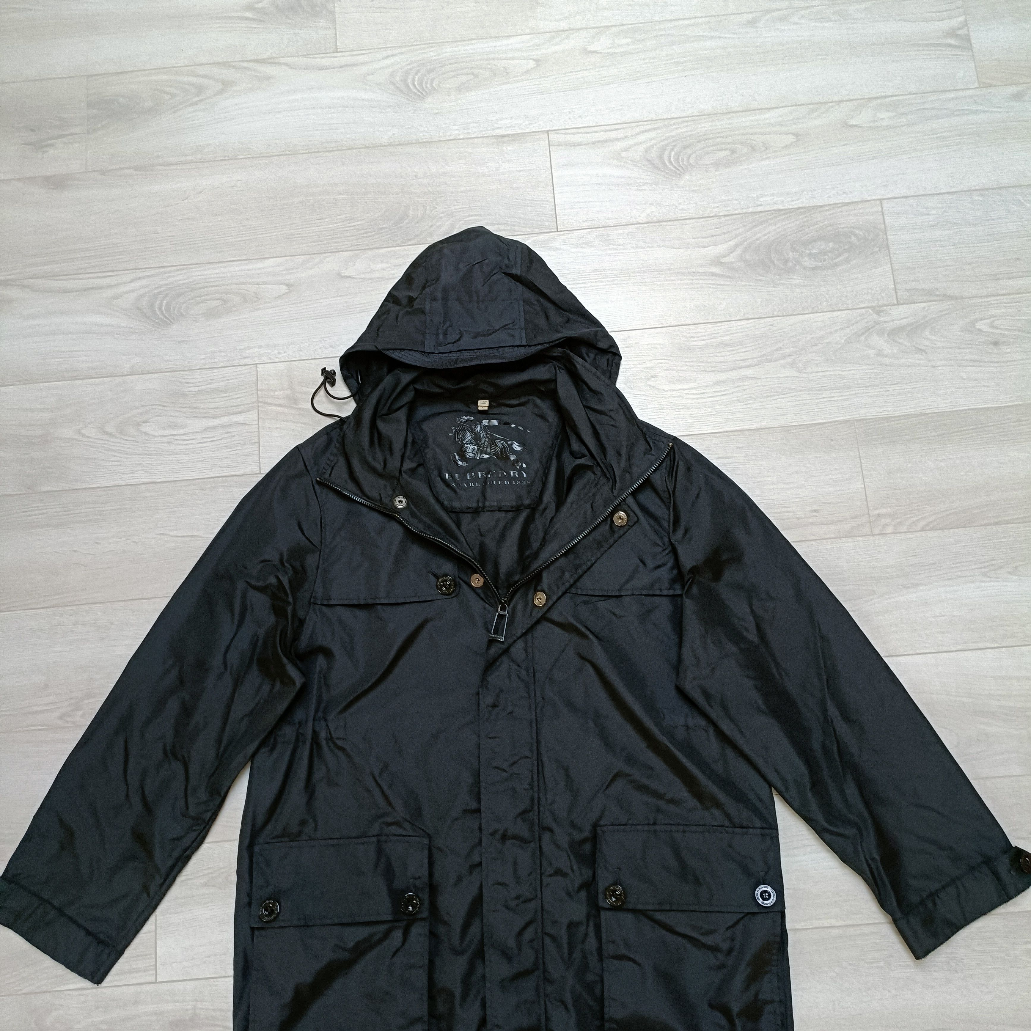 Burberry Men's Black Full Zip Hooded Coat ! Size US XL / EU 56 / 4 - 2 Thumbnail