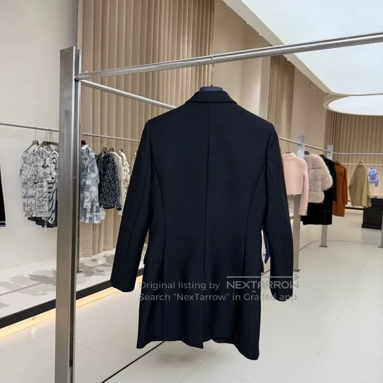 Hermes Hermes Black Regular Shoulder V Neck Wool Suit Jacket Size XS / US 0-2 / IT 36-38 - 2 Thumbnail
