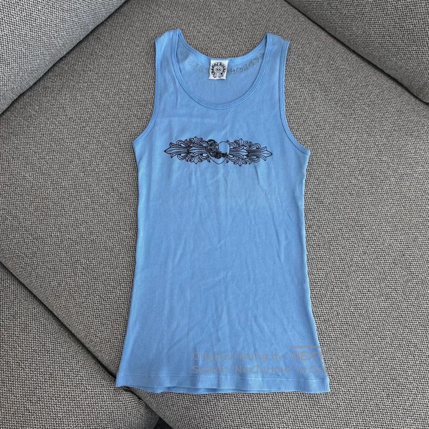 Chrome Hearts Chrome Heart Tank Top (Navy/Yellow) | Grailed