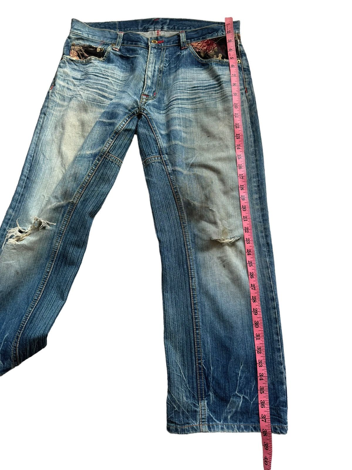 If Six Was Nine Vintage ETERNAL Baggy Denim Jeans Size US 35 - 20 Thumbnail