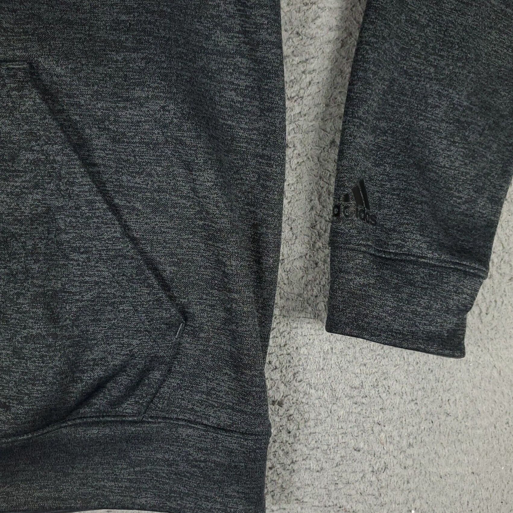 Adidas Adidas Hoodie Mens Large Gray Pullover Sweatshirt Knit Mock Neck Pockets Logo All Seasons Casual Sports Image: Logo Size US L / EU 52-54 / 3 - 5 Thumbnail