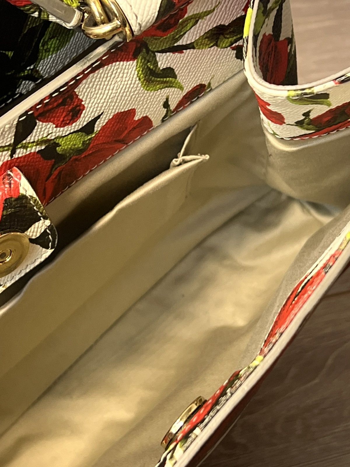 Dolce & Gabbana Dolce & Gabbana Sicily Bag (Rose Print) Size ONE SIZE - 14 Thumbnail