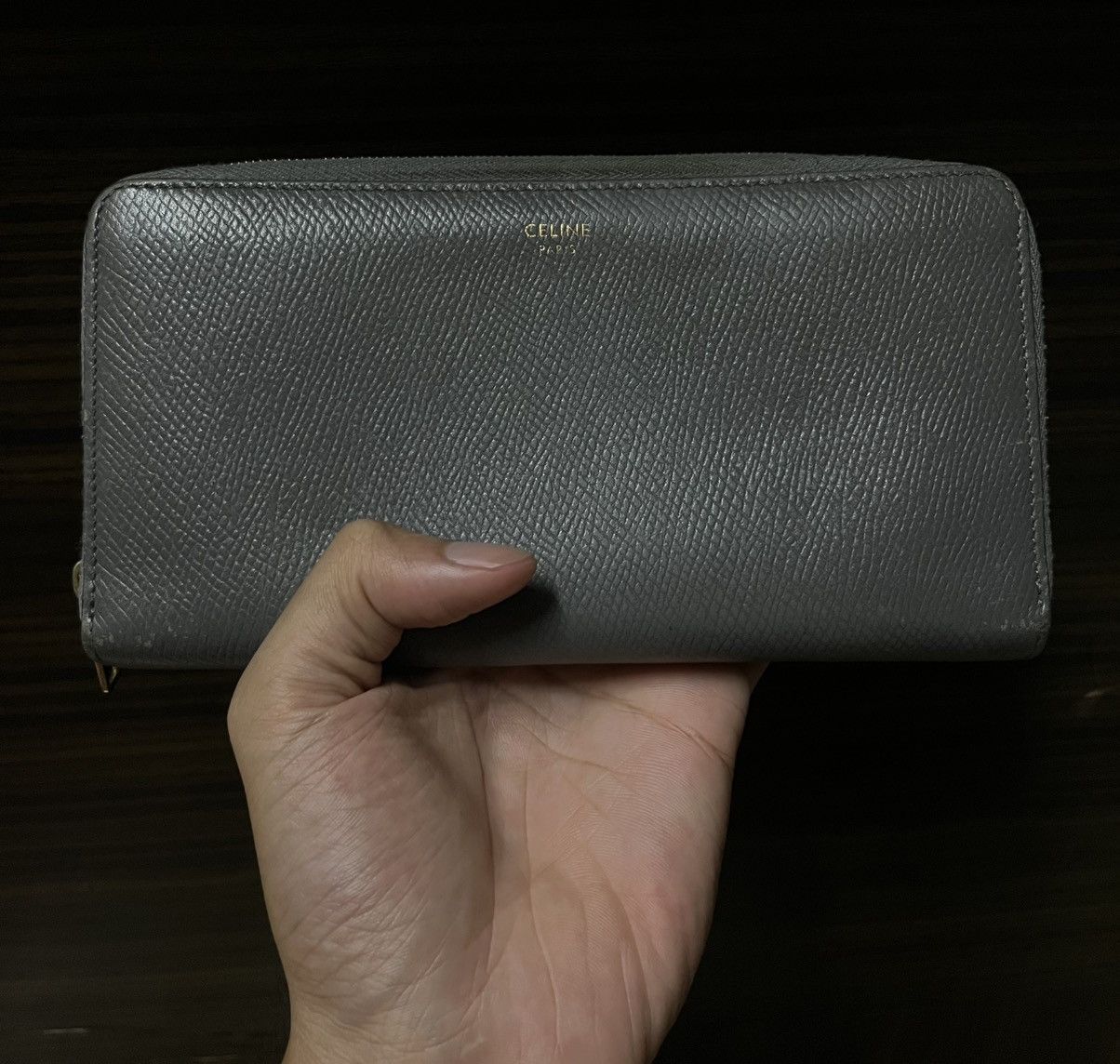 Celine Large Grained Calfskin Zip-around Long Wallet Size ONE SIZE - 1 Thumbnail