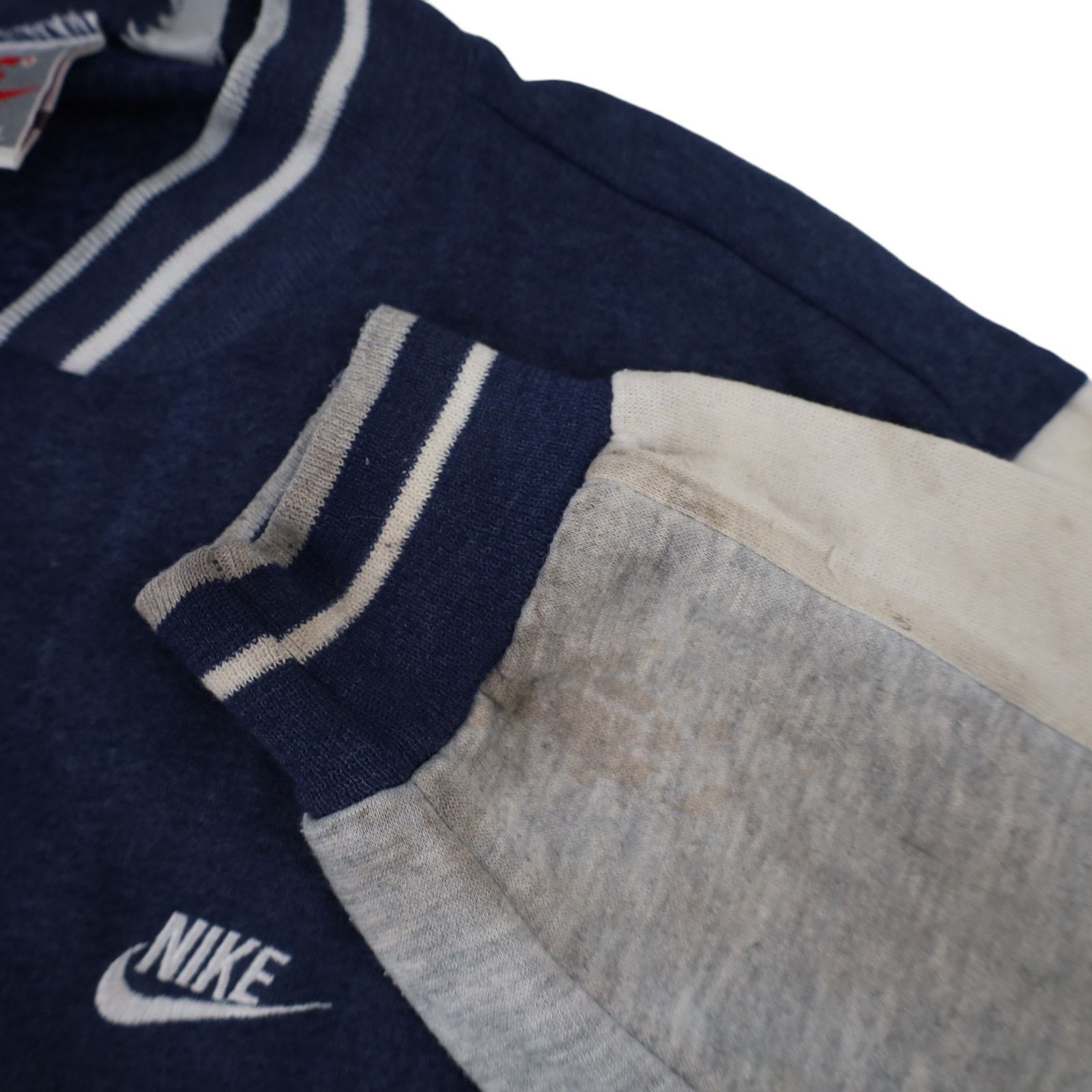 Nike × Vintage Vintage 90s Nike Cotton Track Jacket Size US L / EU 52-54 / 3 - 9 Thumbnail