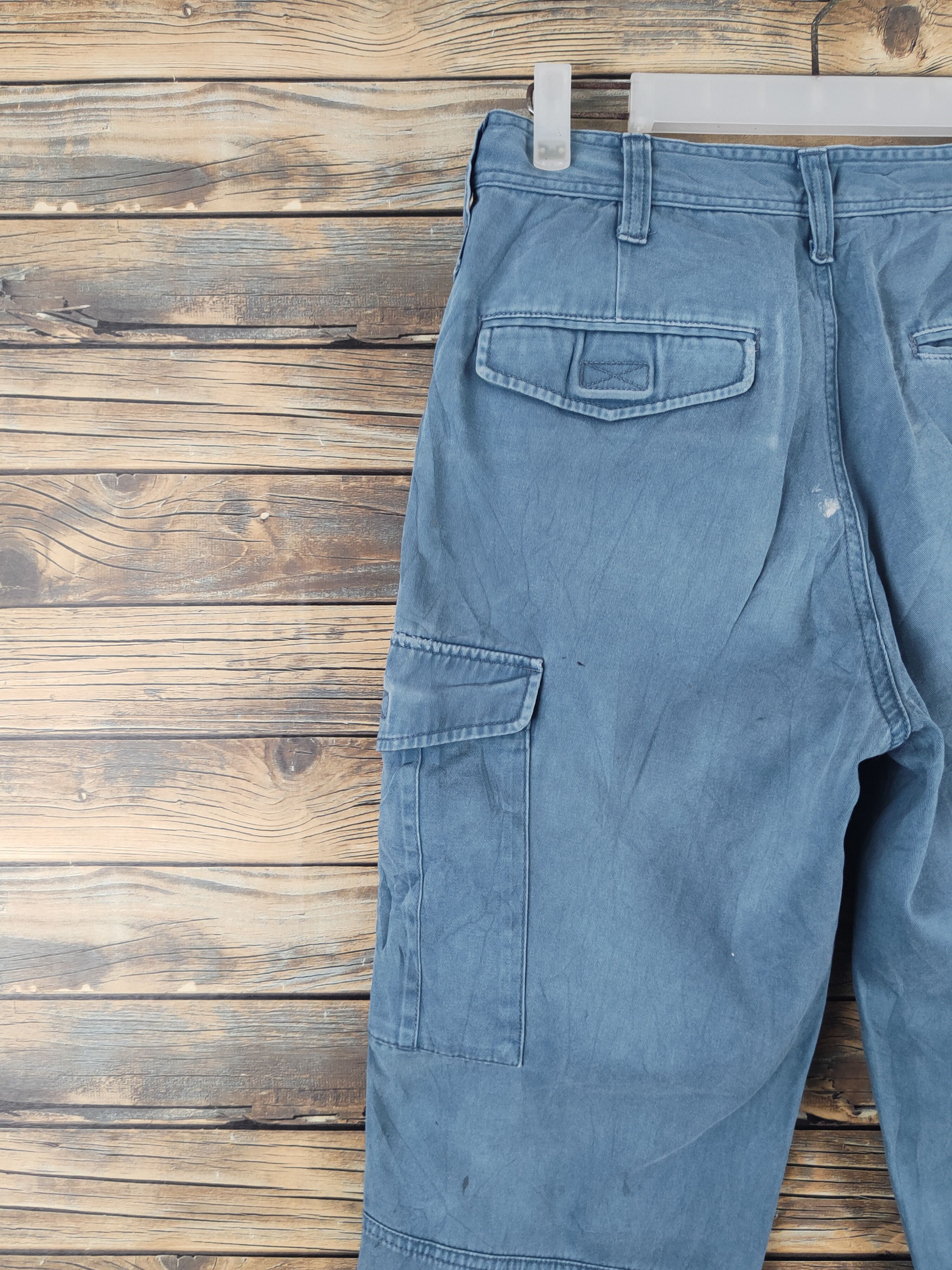 Japanese Brand N evolutions Blue Faded Multipocket Cargo Pants #W2186 Size US 30 / EU 46 - 8 Thumbnail