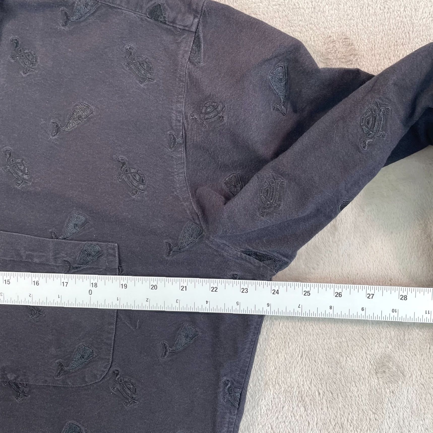 Thom Browne Thom Browne Shirt Men 2XL Black Embroidered Whale & Turtle Oxford Button-Up Casual Designer USA Vintage: No Size US XXL / EU 58 / 5 - 6 Thumbnail