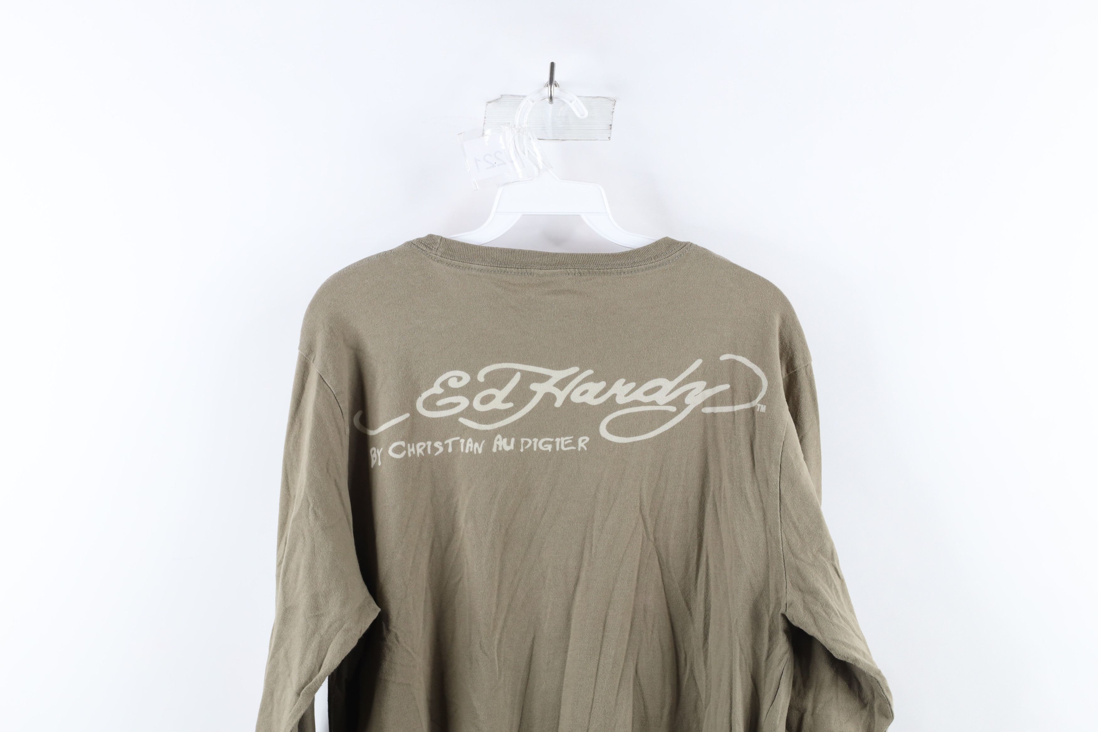Ed Hardy × Vintage Vintage Ed Hardy Christian Audigier Long Sleeve T-Shirt Size US XXL / EU 58 / 5 - 12 Thumbnail