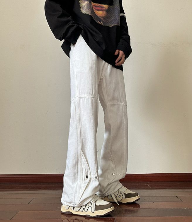 Japanese Brand High Street Men's Button-Down Flare Work Jeans Y2K Size US 32 / EU 48 - 3 Thumbnail