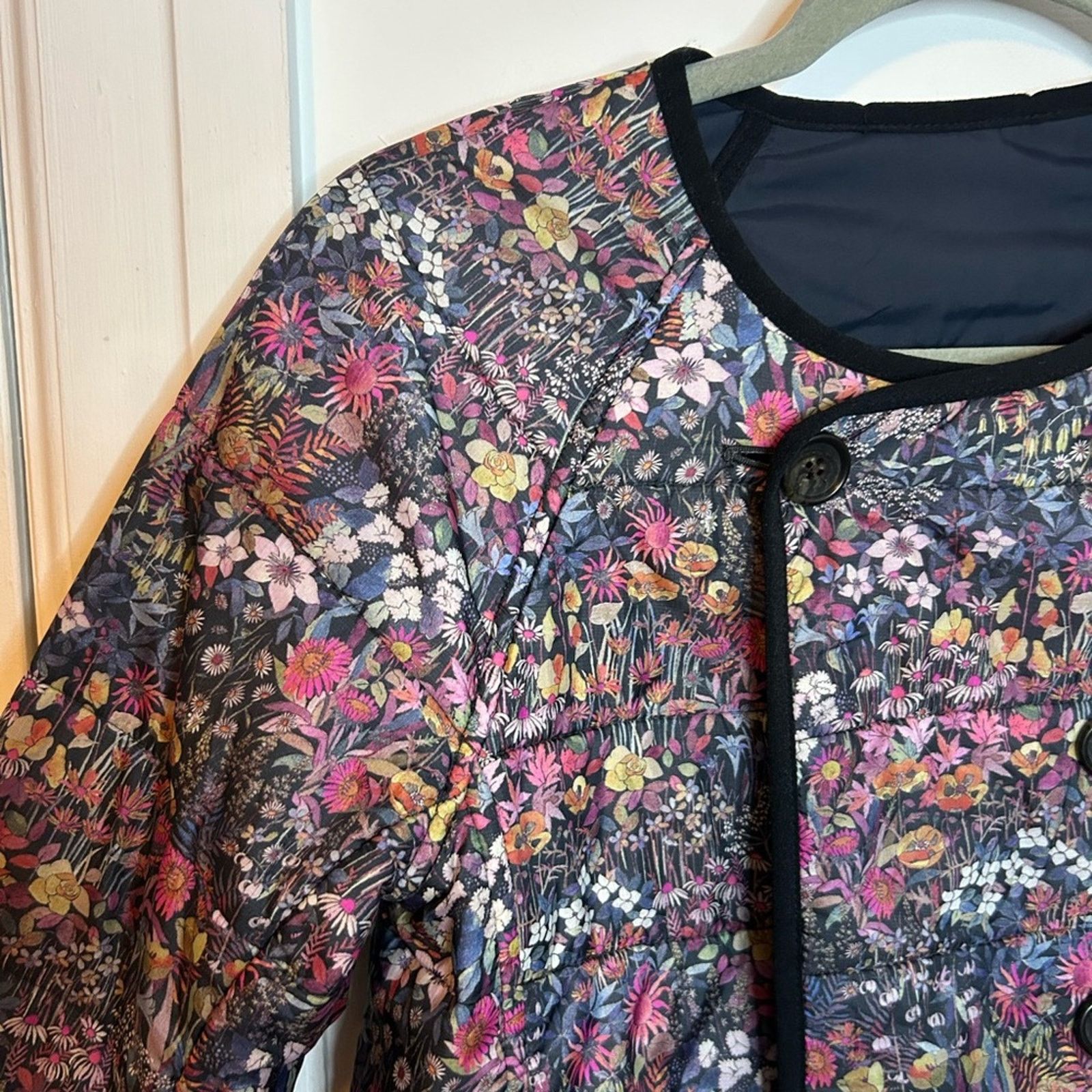 J.Crew J.Crew Reversible Floral Liberty Fabric Quilted Jacket Size XXS / US 00 / IT 34 - 7 Thumbnail