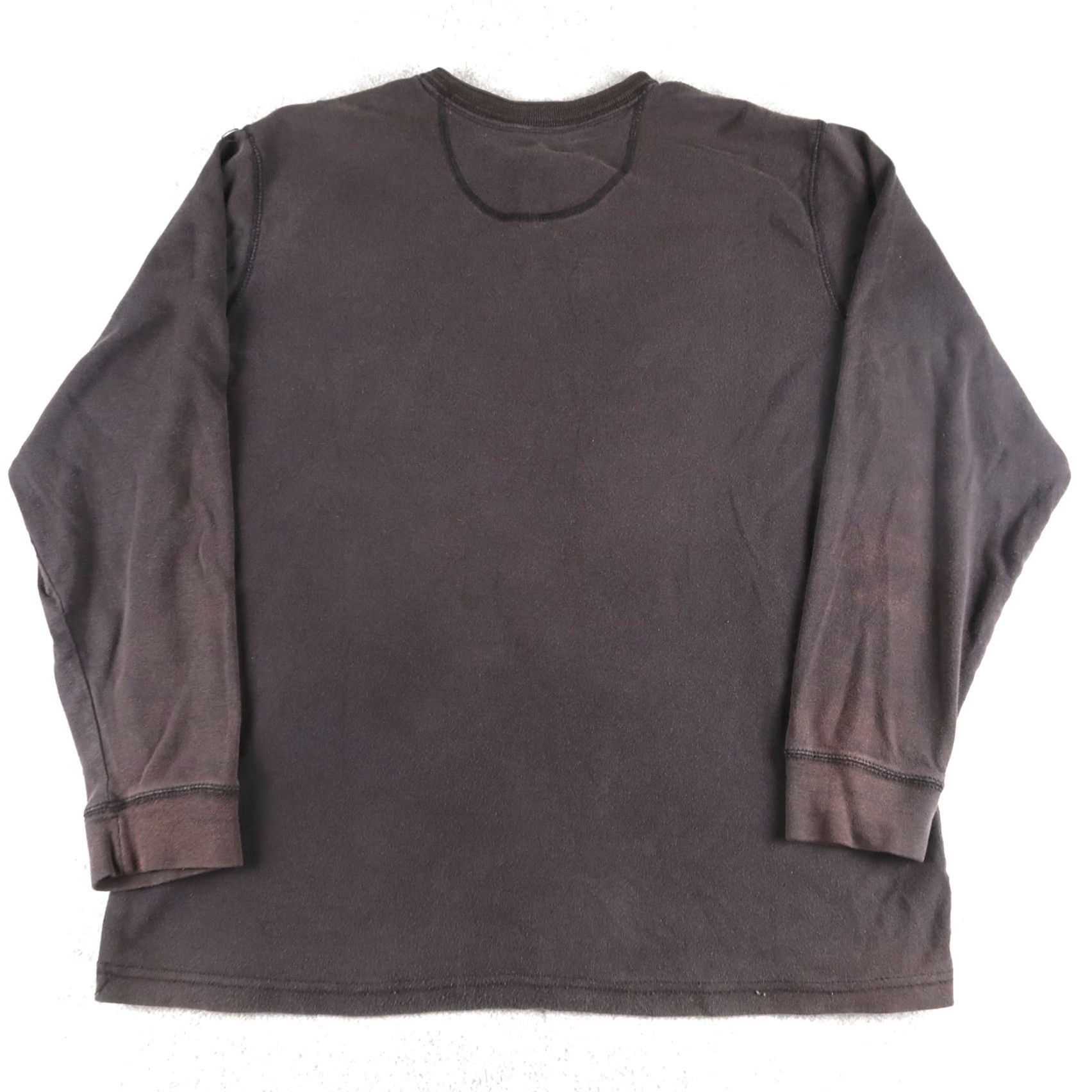 Basic Editions Basic Edition Mens L Large Henley T-Shirt Long Sleeve Black Size US L / EU 52-54 / 3 - 2 Thumbnail